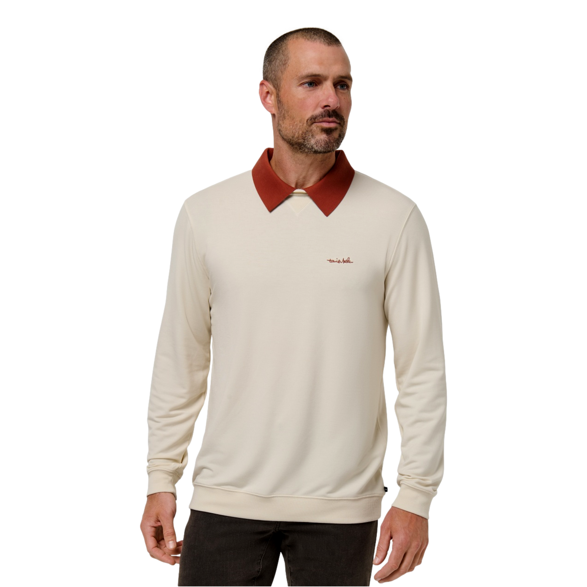 Amenities Collar Mens Crewneck Sweater