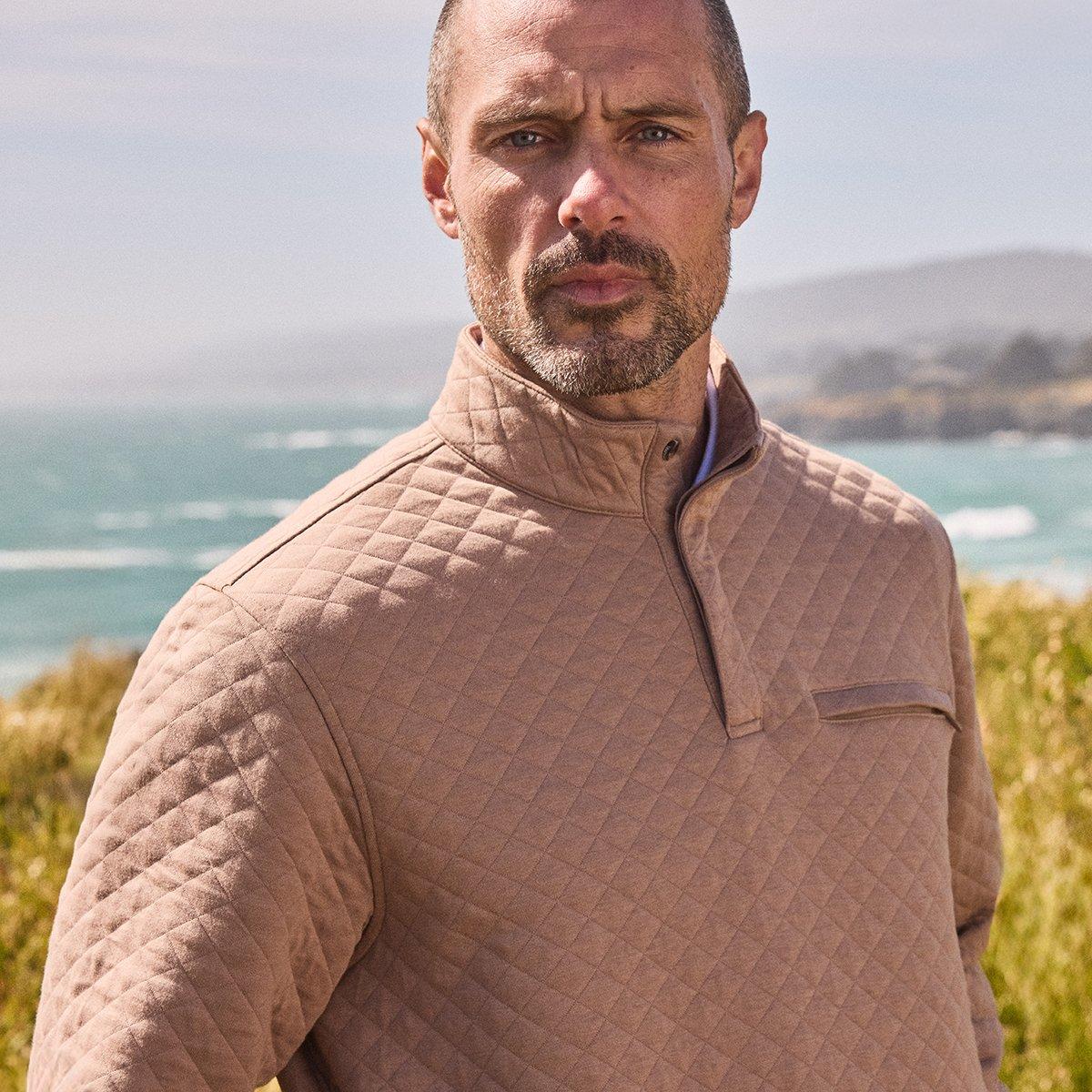 Translantic Quilted Men's Golf Quarter Zip