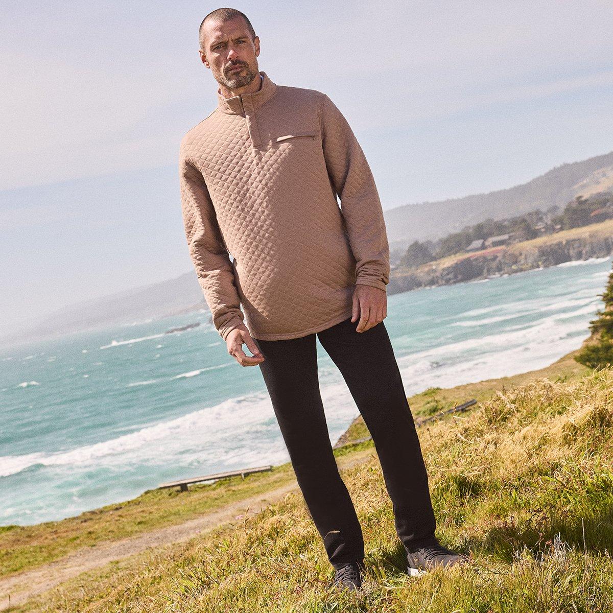 Translantic Quilted Men's Golf Quarter Zip