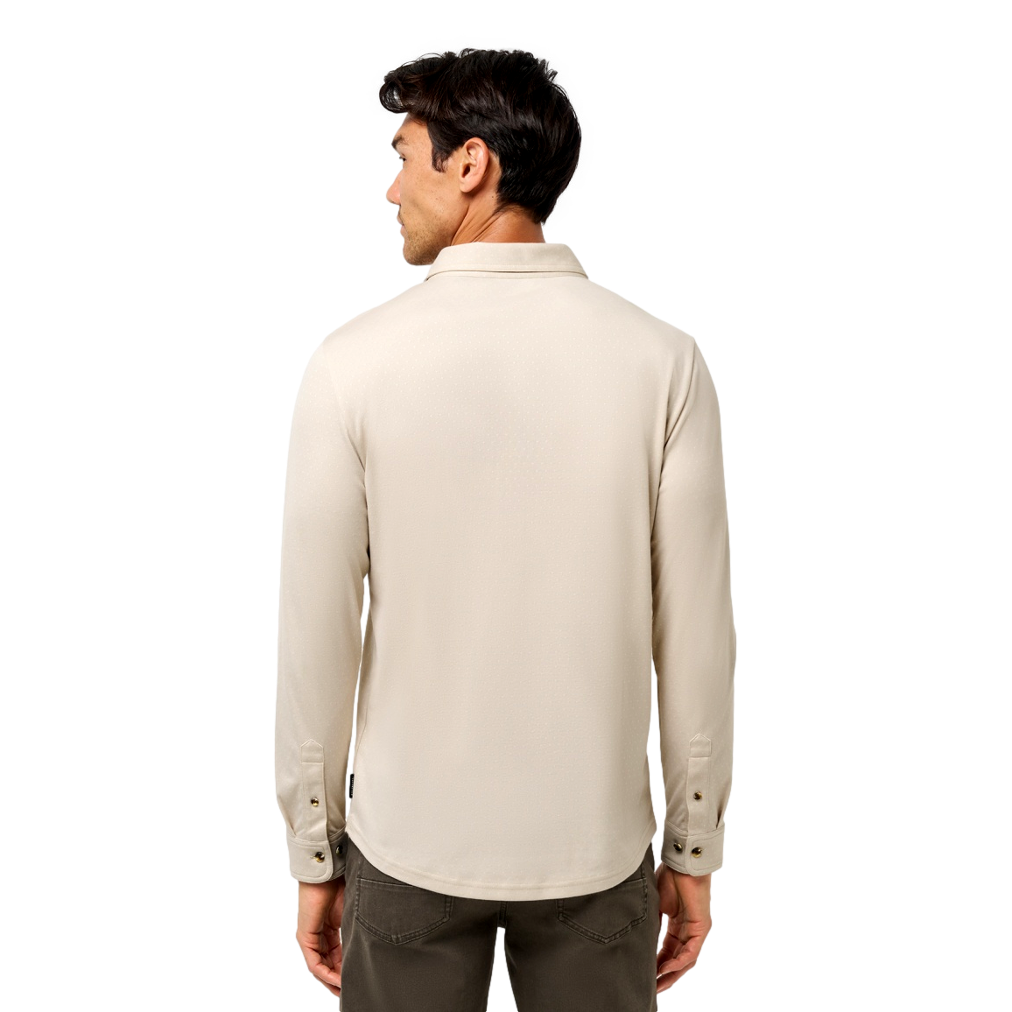 Handsome Town Men's Long  Sleeve Golf Polo Shirt