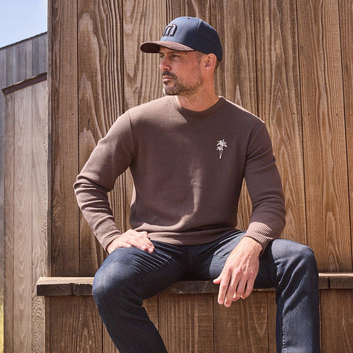 Souvenir Stand Men's Pullover Long  Sleeve Golf Polo Shirt