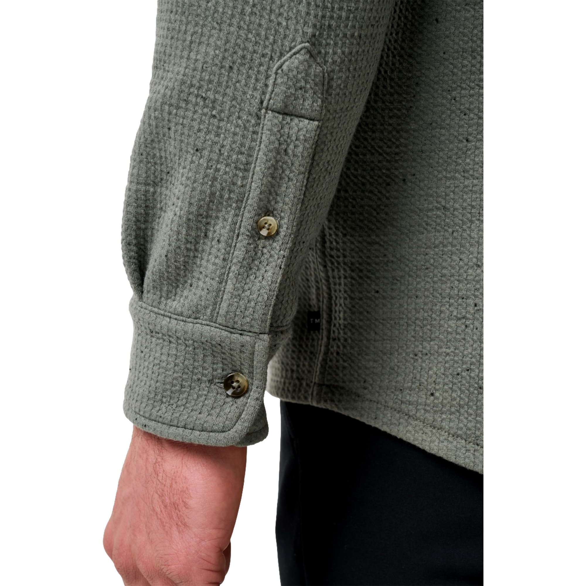 Cloud Waffle Men's Long Sleeve Golf Button Up Shirt