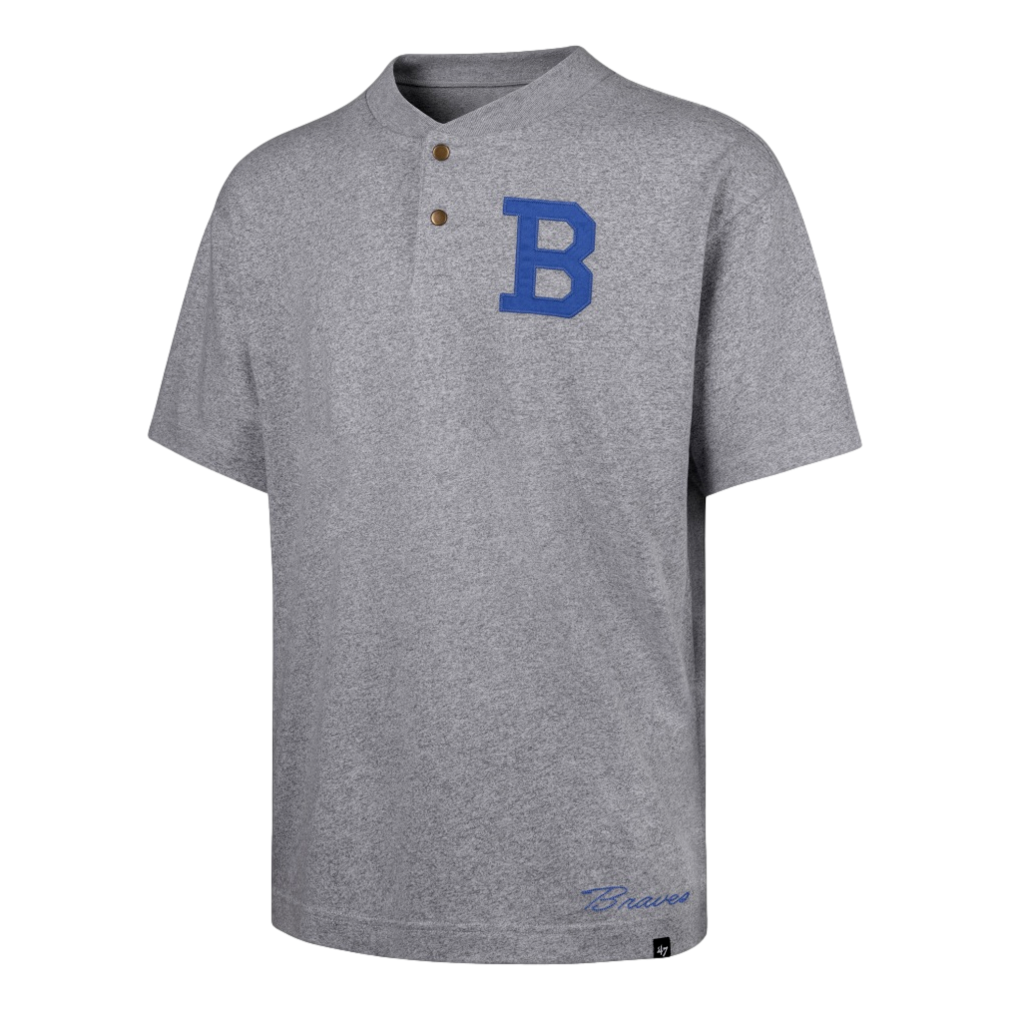 Atlanta Braves All Field Fifties Henley Men's Golf Shirt