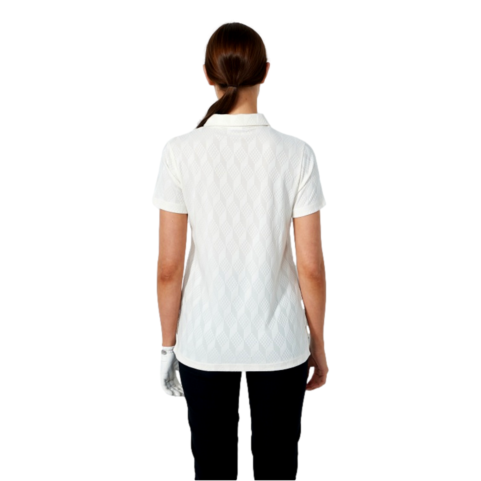 Graphic Jacquard Women's Short Sleeve Golf Polo Shirt