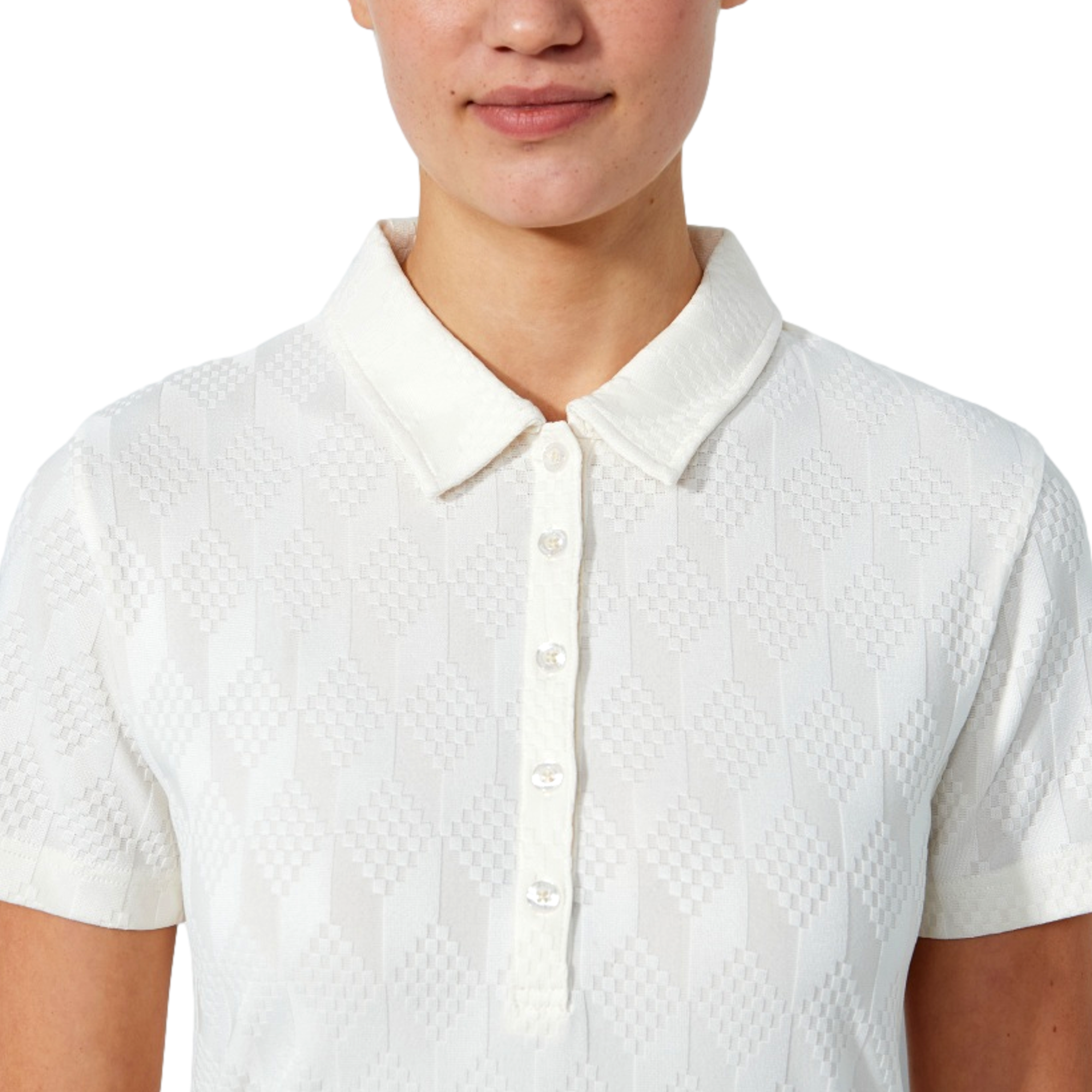 Graphic Jacquard Women's Short Sleeve Golf Polo Shirt