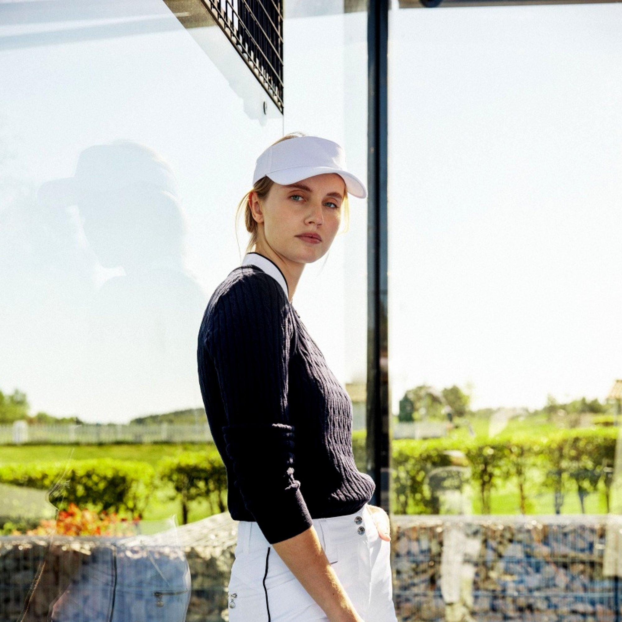 Madelene V Neck Cable Knit Women's Golf Sweater