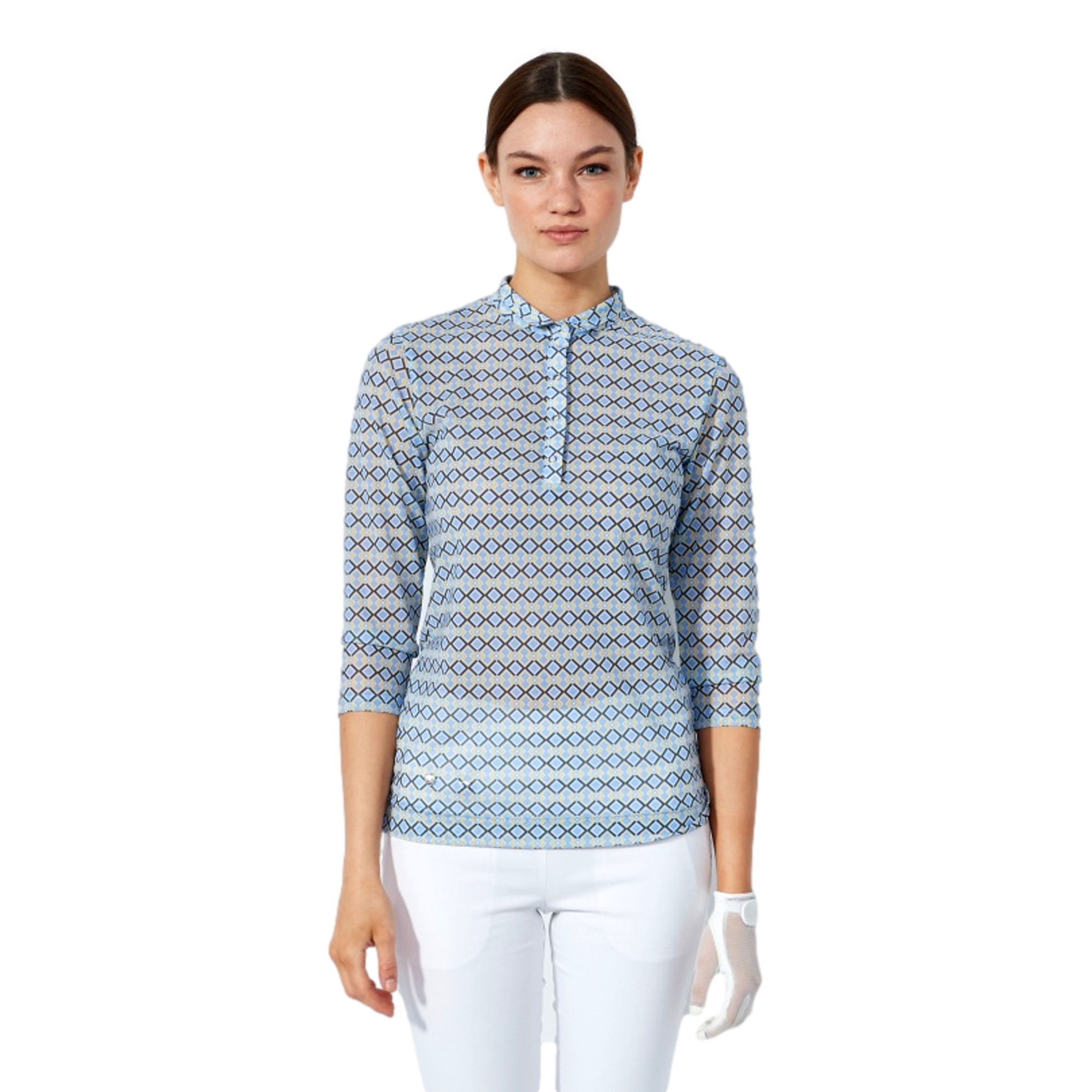 Breeze Mesh Women's Long Sleeve Golf Polo Shirt