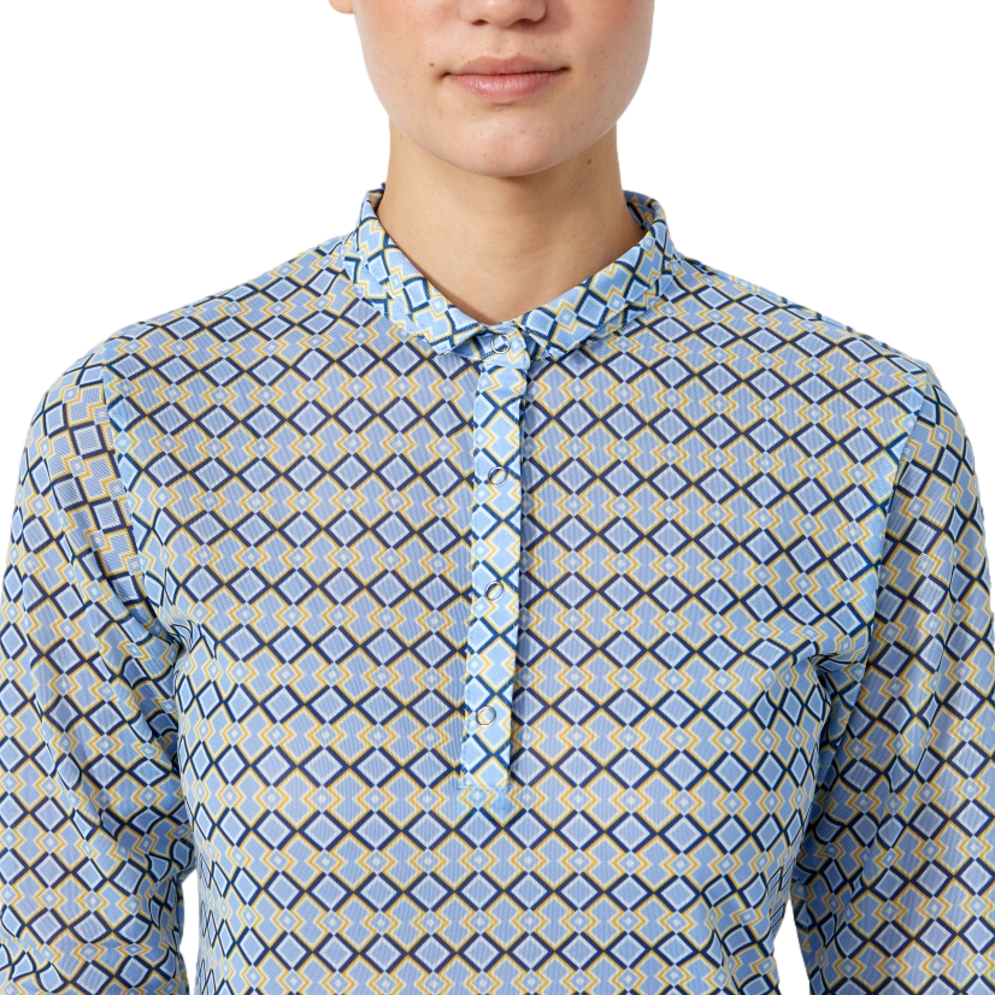 Breeze Mesh Women's Long Sleeve Golf Polo Shirt