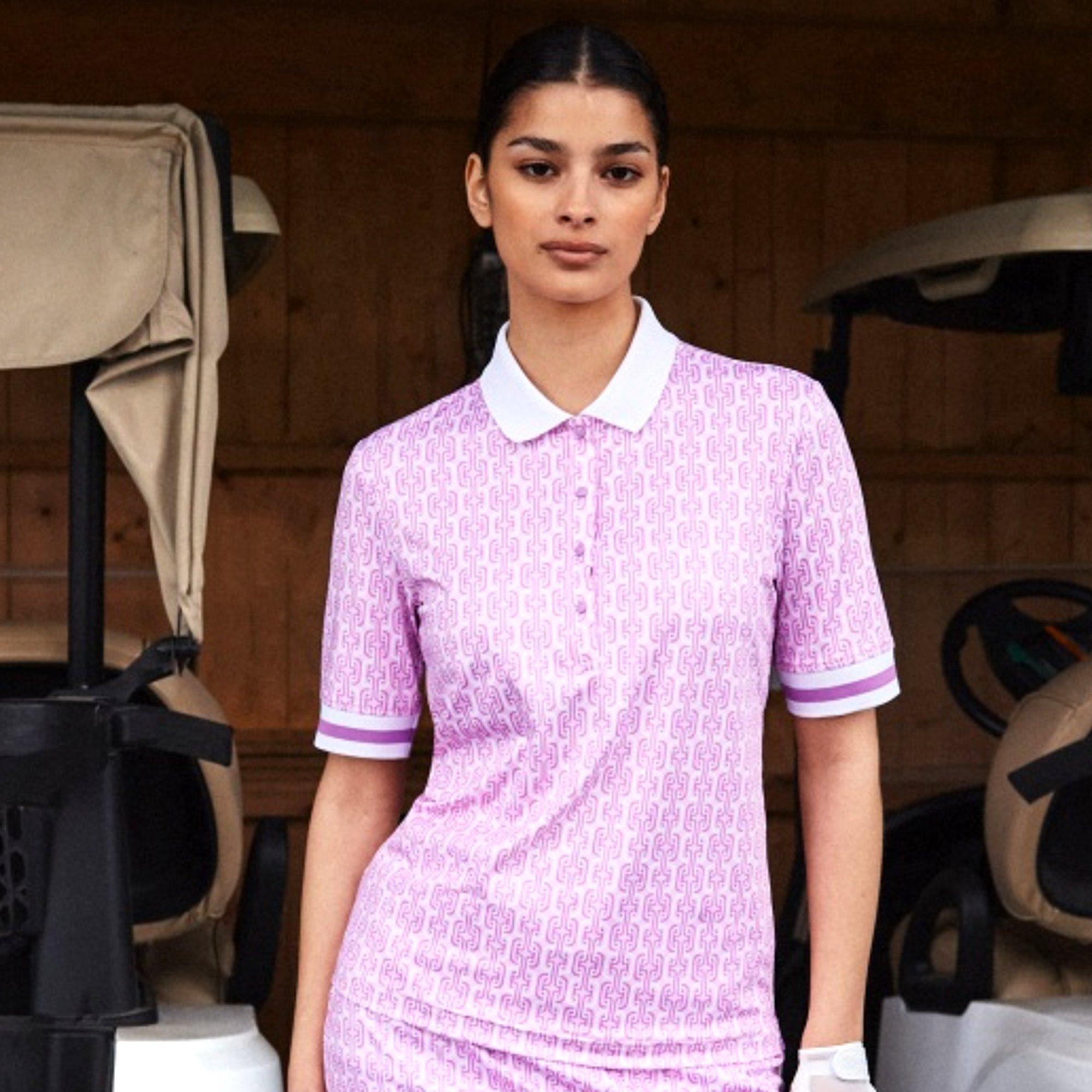 Printed Women's Short Sleeve Golf Polo Shirt