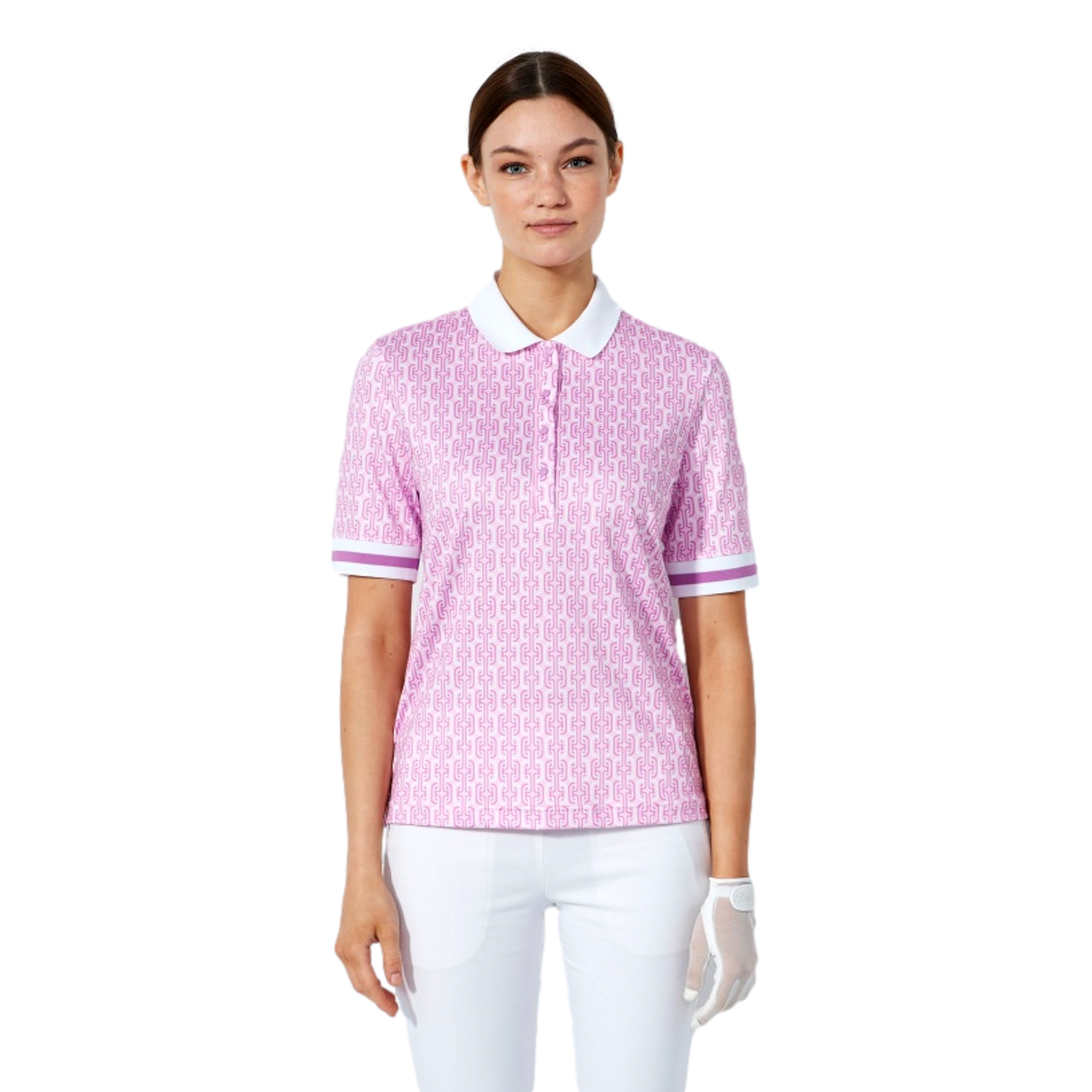 Printed Women's Short Sleeve Golf Polo Shirt