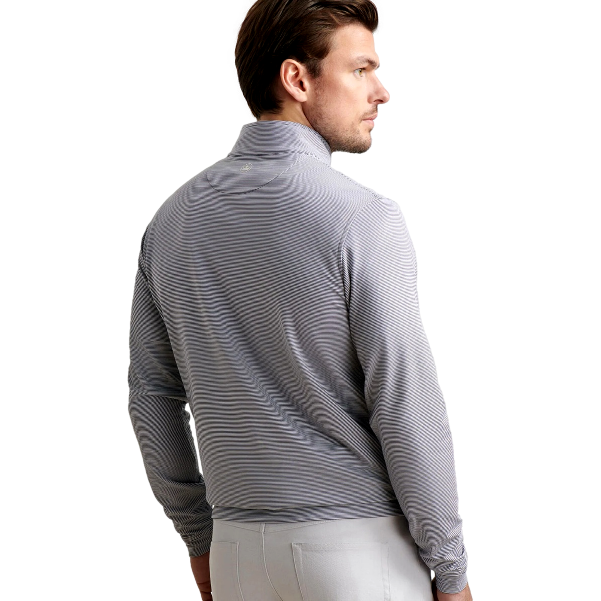 Perth Sugar Stripe Men's Golf Quarter Zip