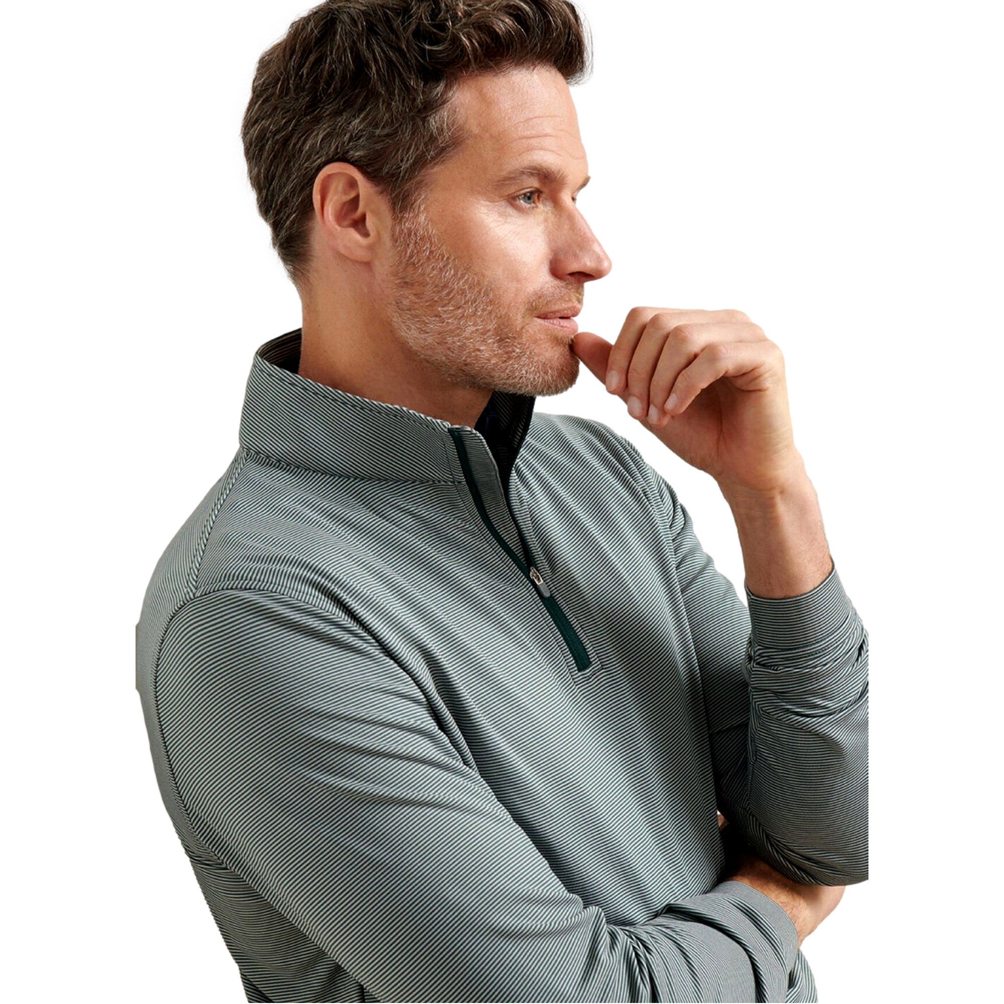 F25D1: Perth Sugar Stripe Qtr-Zip