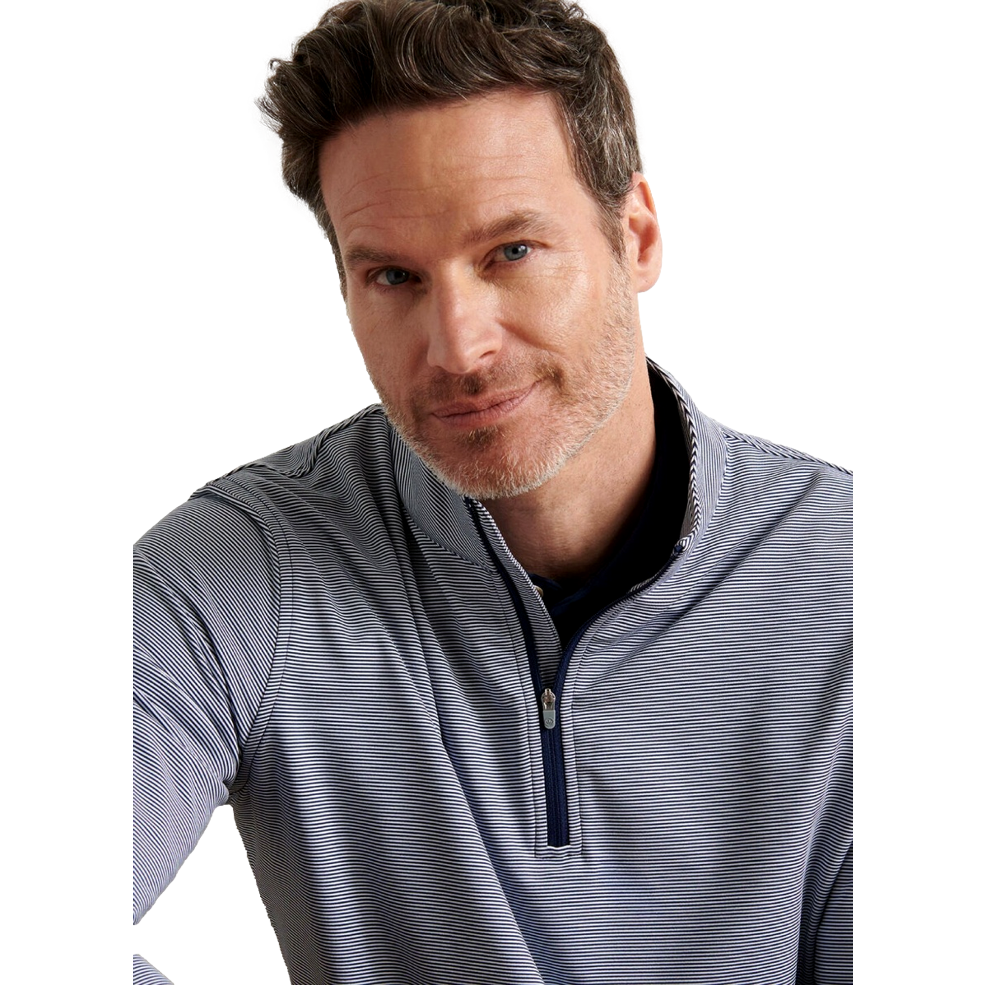 F25D1: Perth Sugar Stripe Qtr-Zip