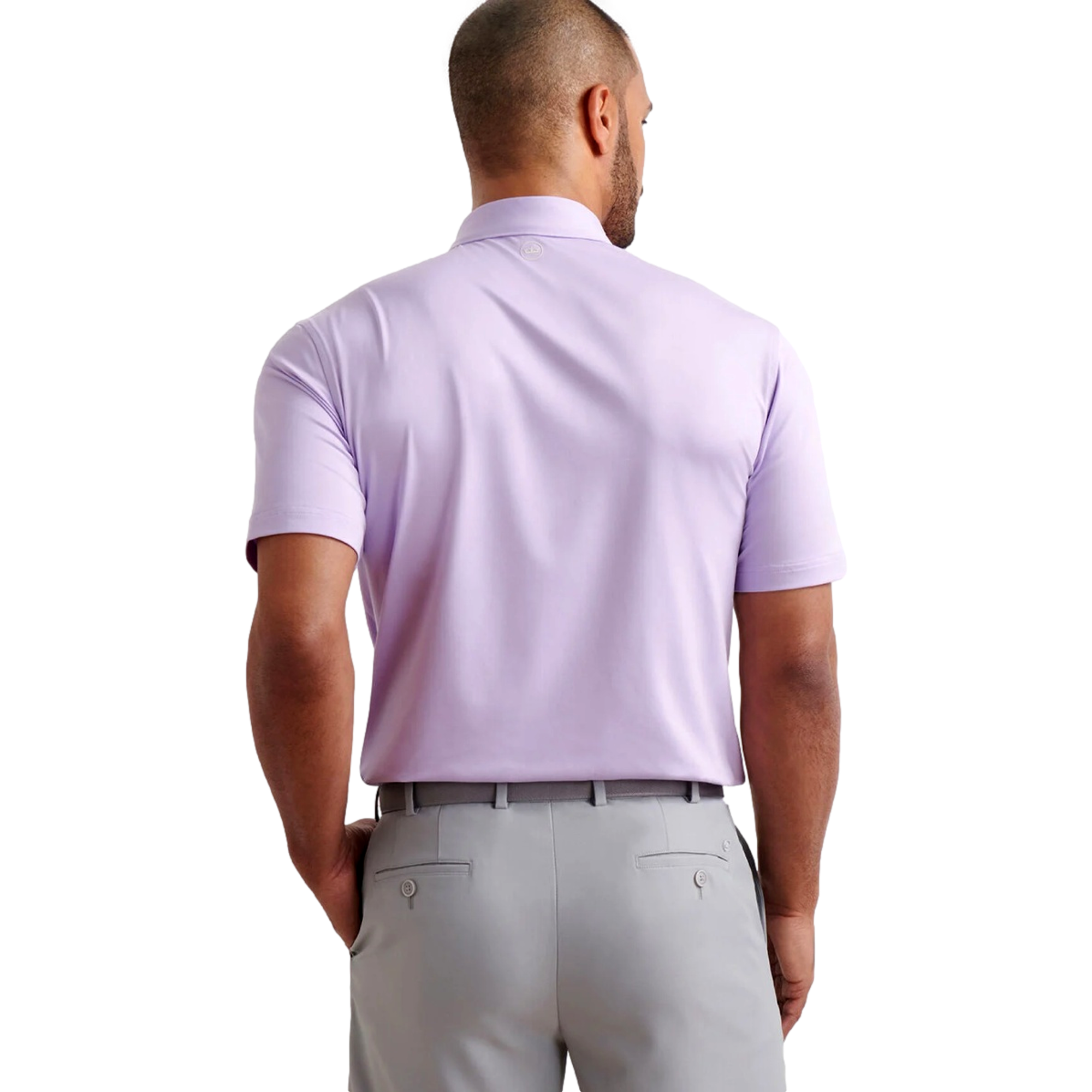 Solid Performance Jersey Men's Short Sleeve Golf Polo Shirt