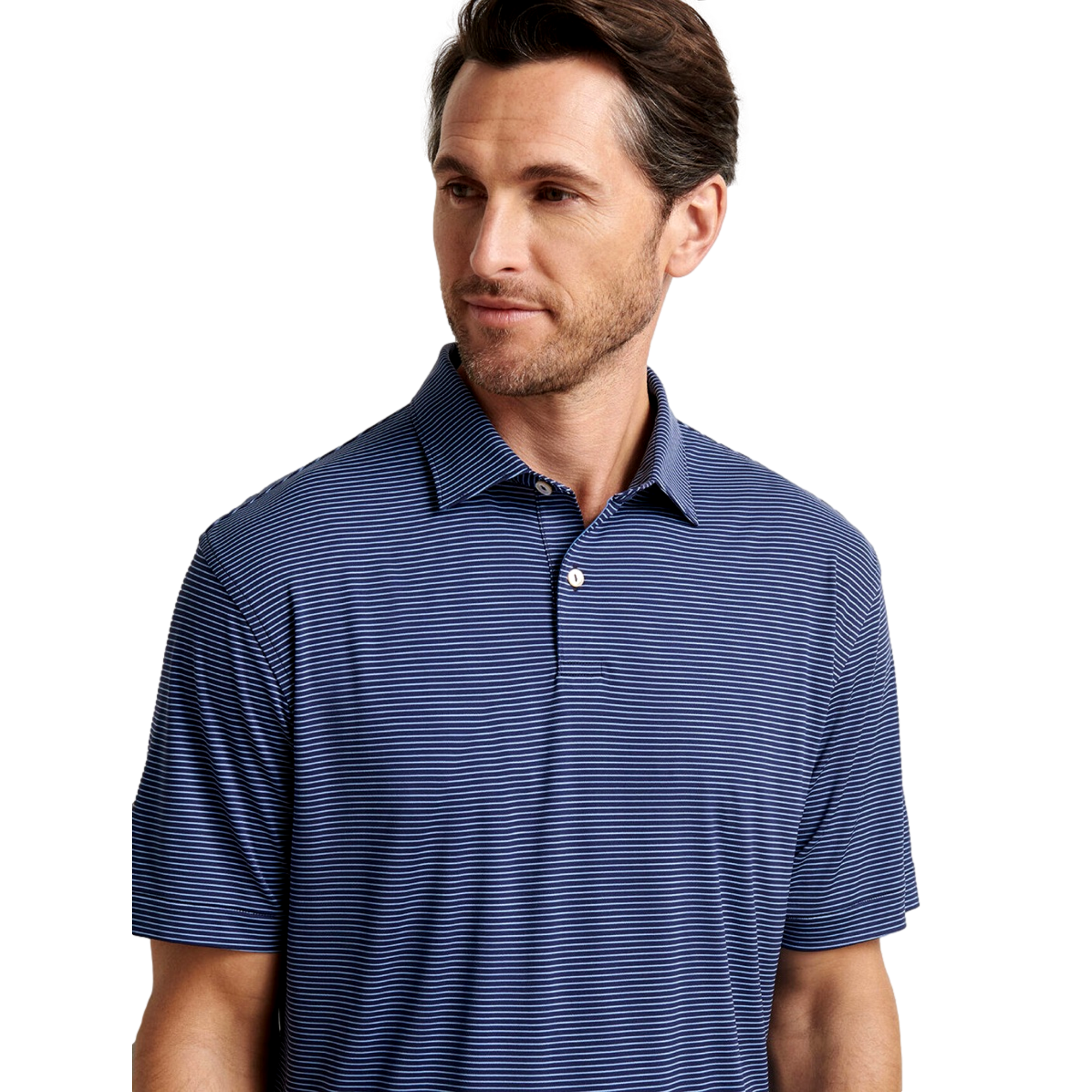 Featherweight Stripe Performance Men's Golf Polo Shirt