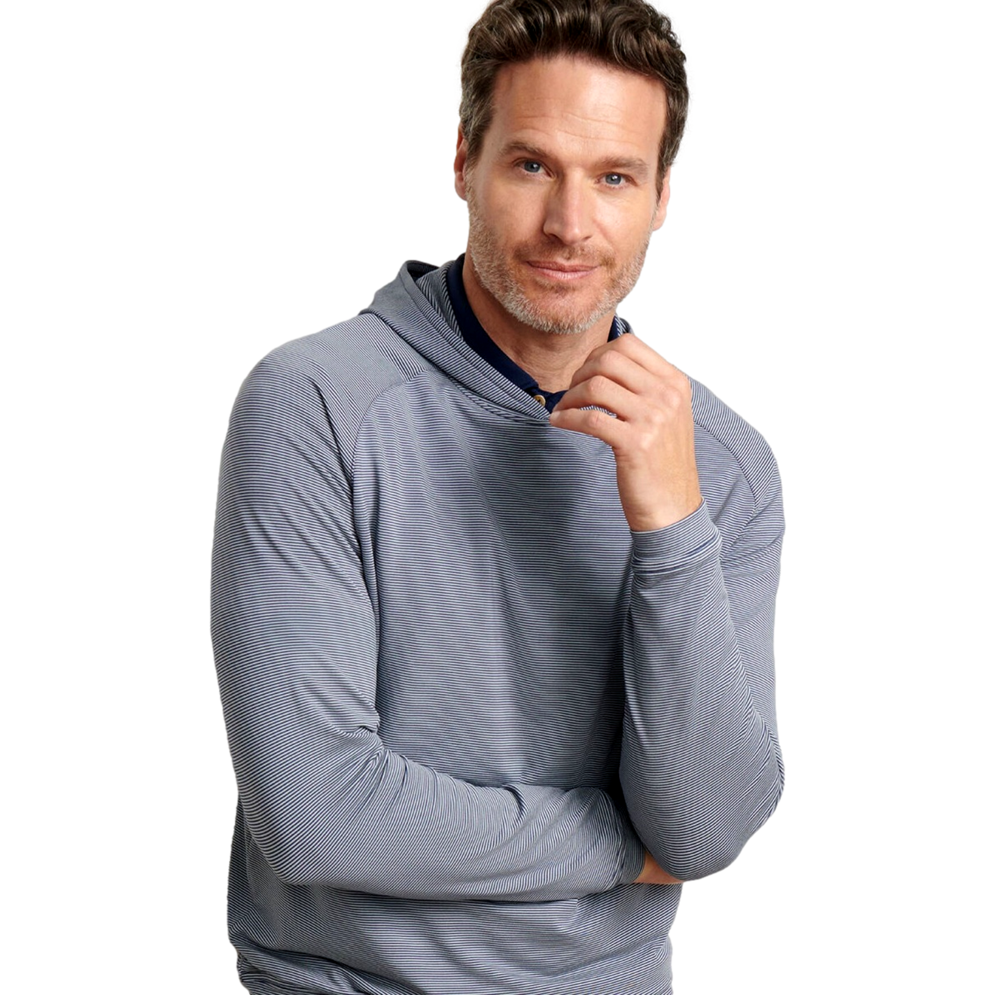 Pine Sugar Stripe Performance Men's Golf Hoodie