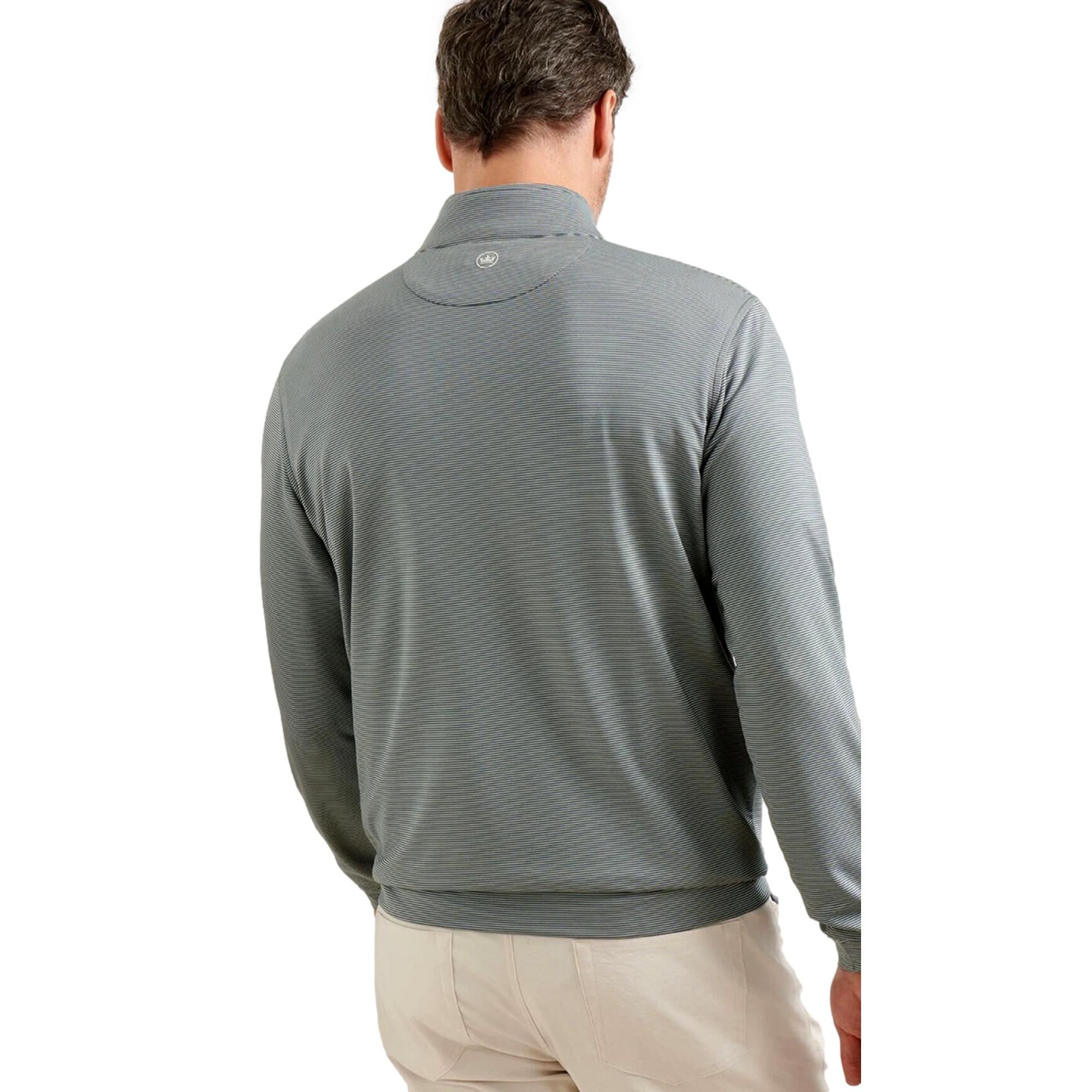 Perth Sugar Stripe Men's Golf Quarter Zip