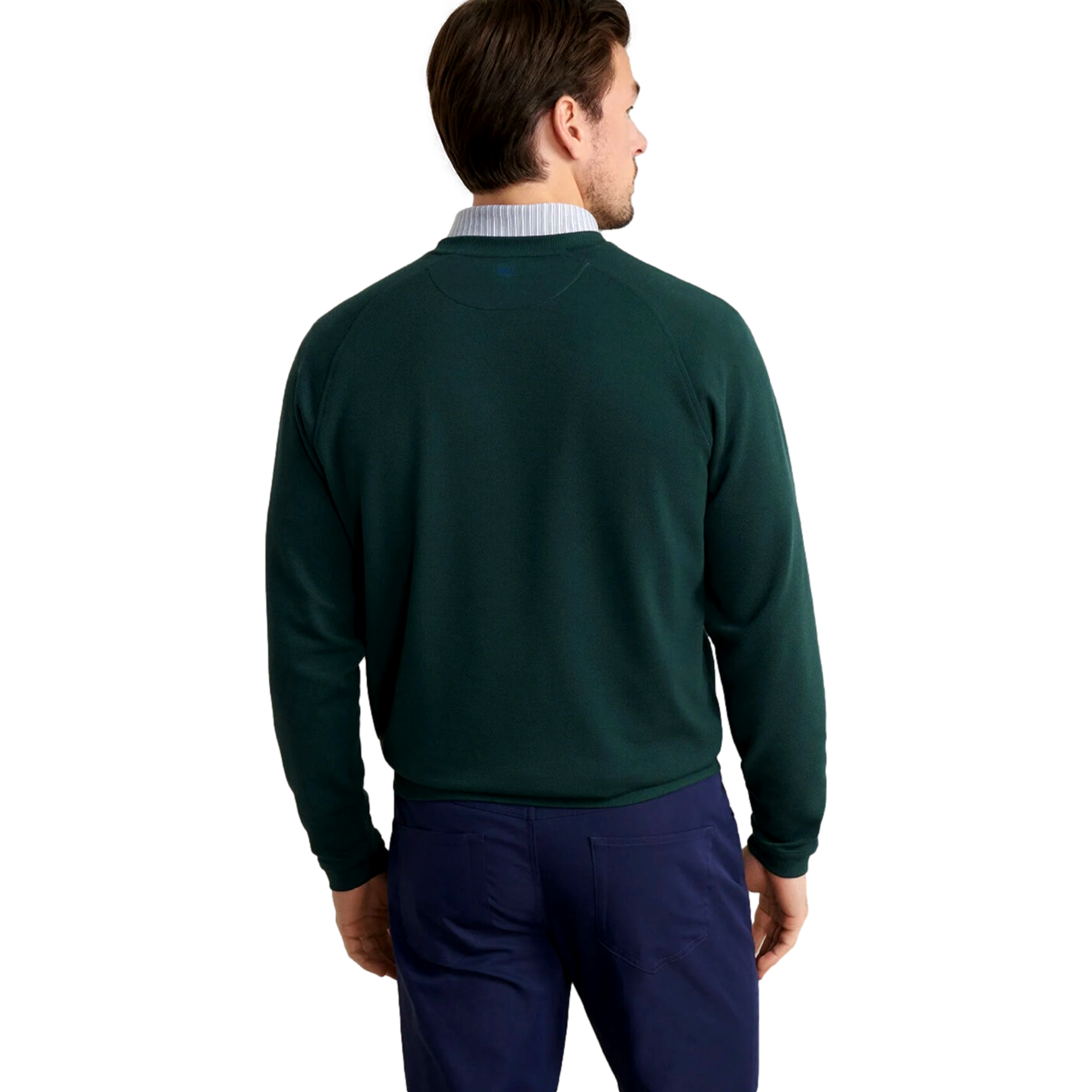 Cradle Pique Performance Mens Crewneck Golf Sweater