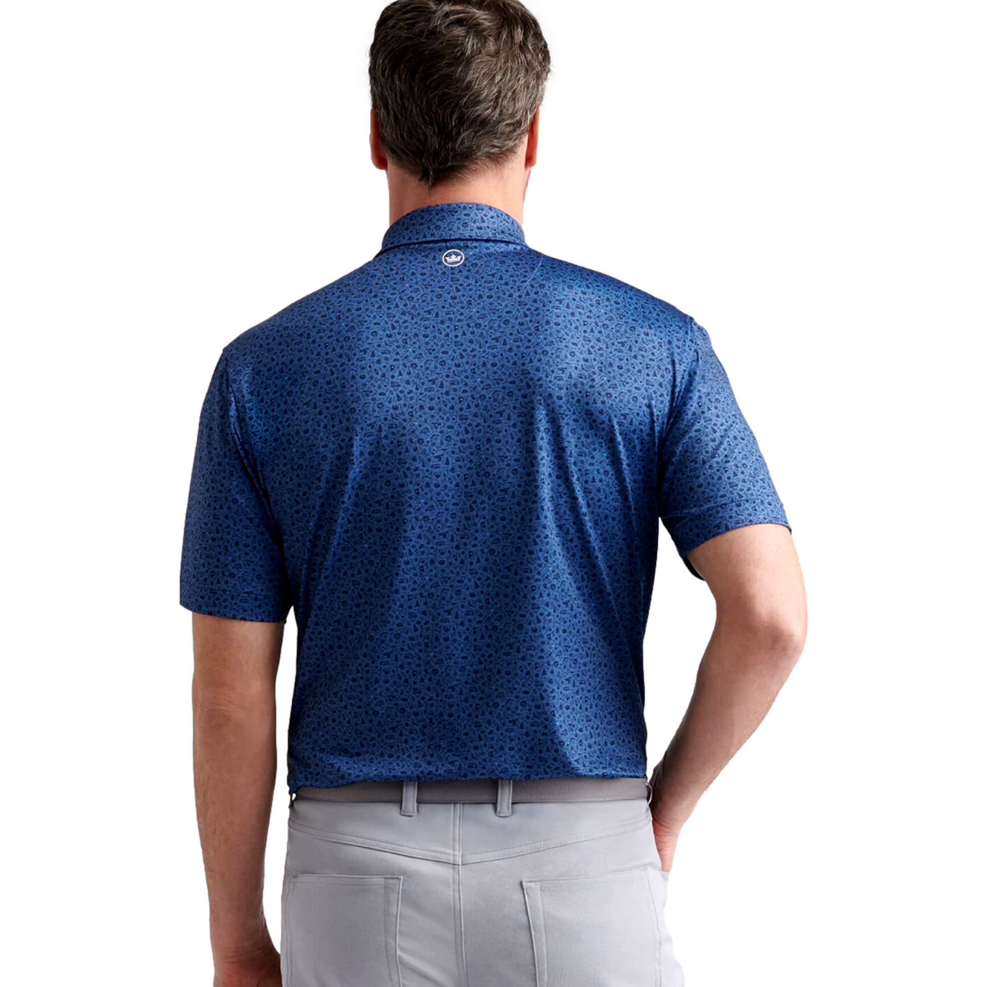 Lights Performance Jersey Men's Short Sleeve Golf Polo Shirt