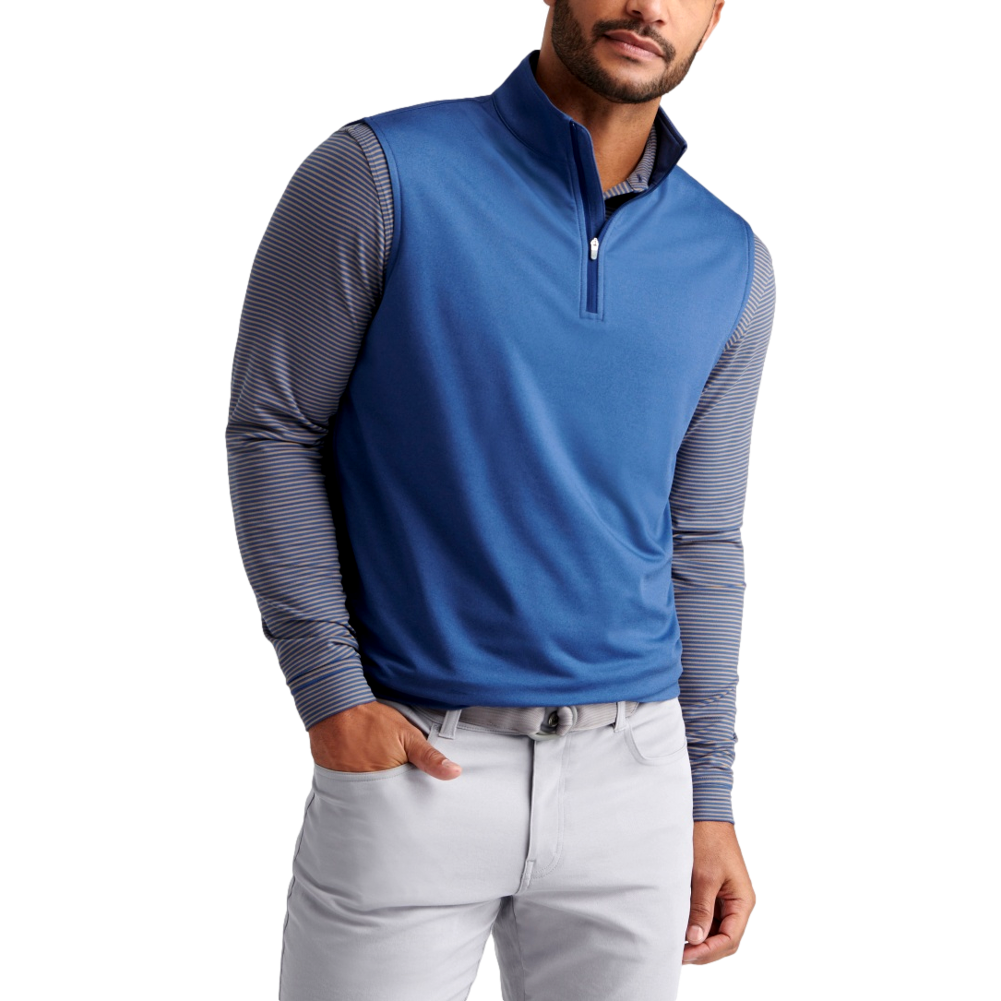 Galway Melange Men's Golf Quarter Zip Vest