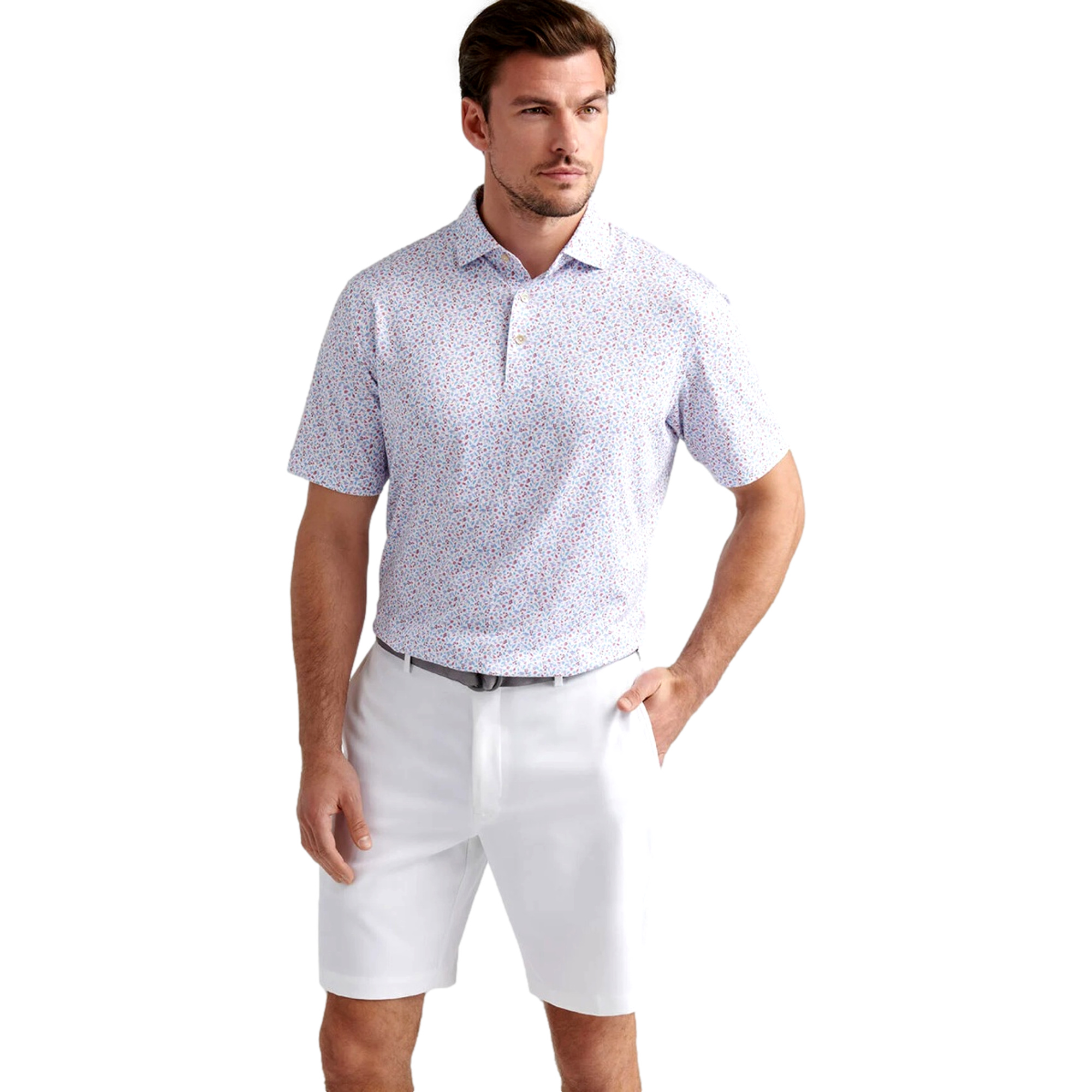 Orange Crush Performance Men's Short Sleeve Golf Polo Shirt