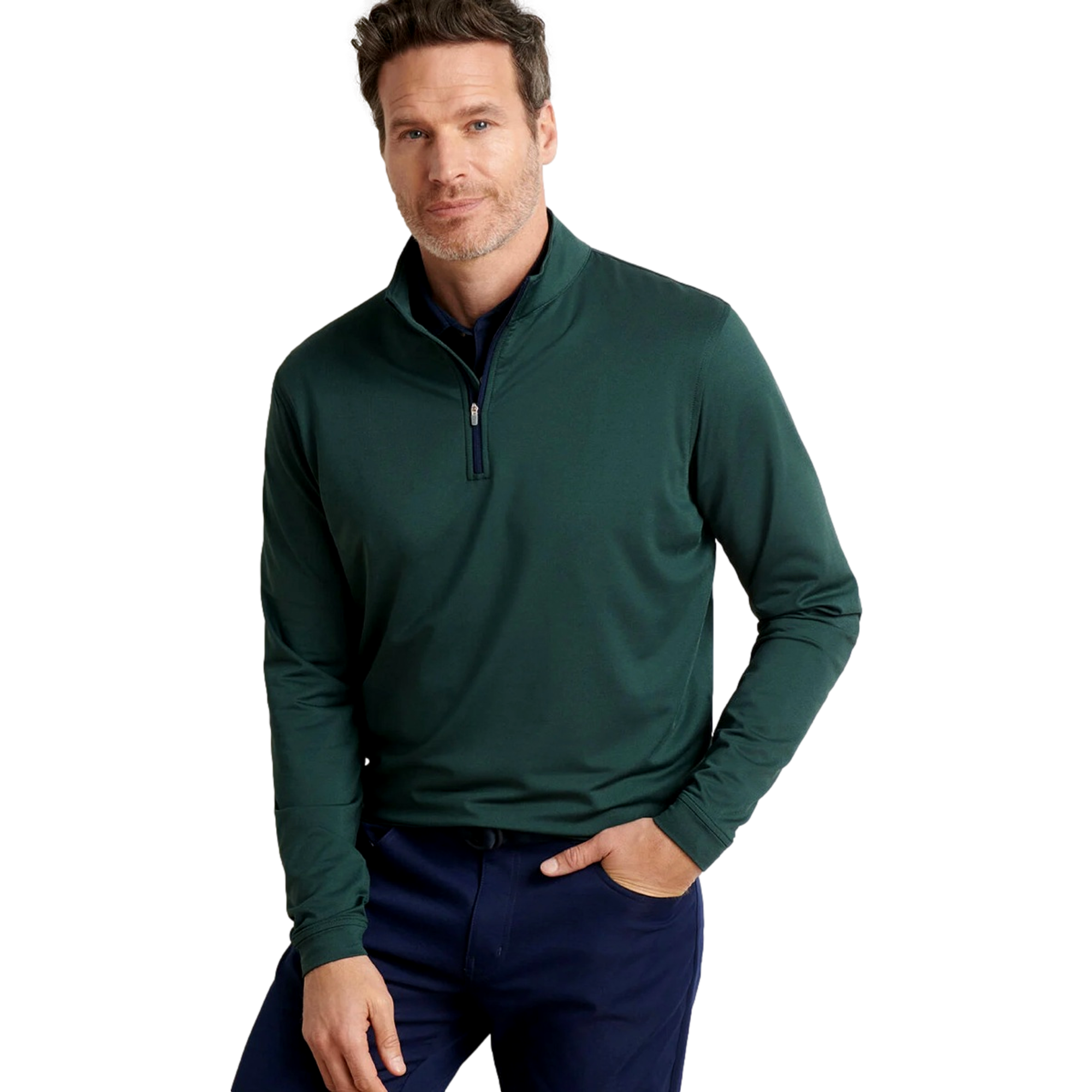 Perth Melange Men's Golf Quarter Zip