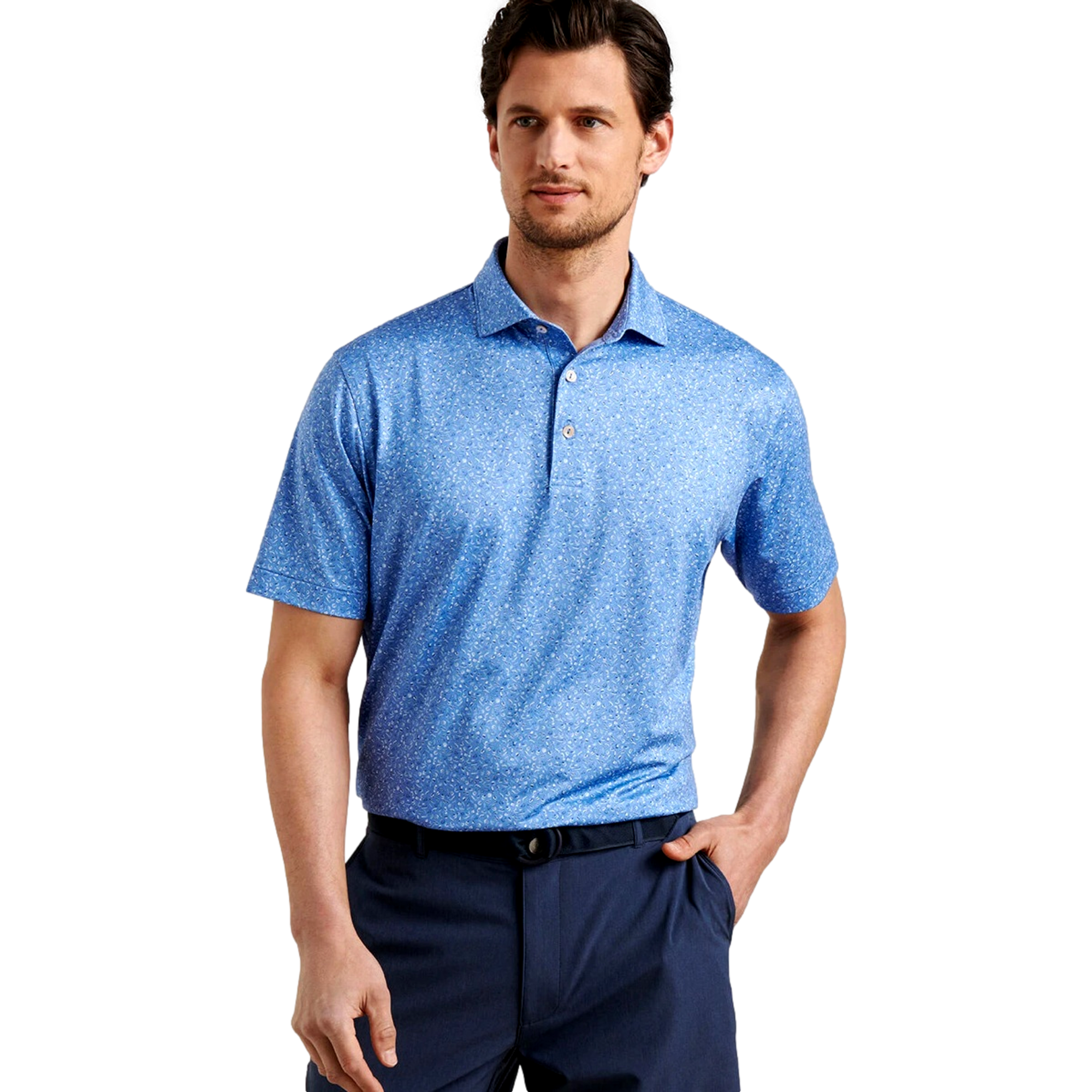 Champagne And Caviar Men's Short Sleeve Golf Polo Shirt