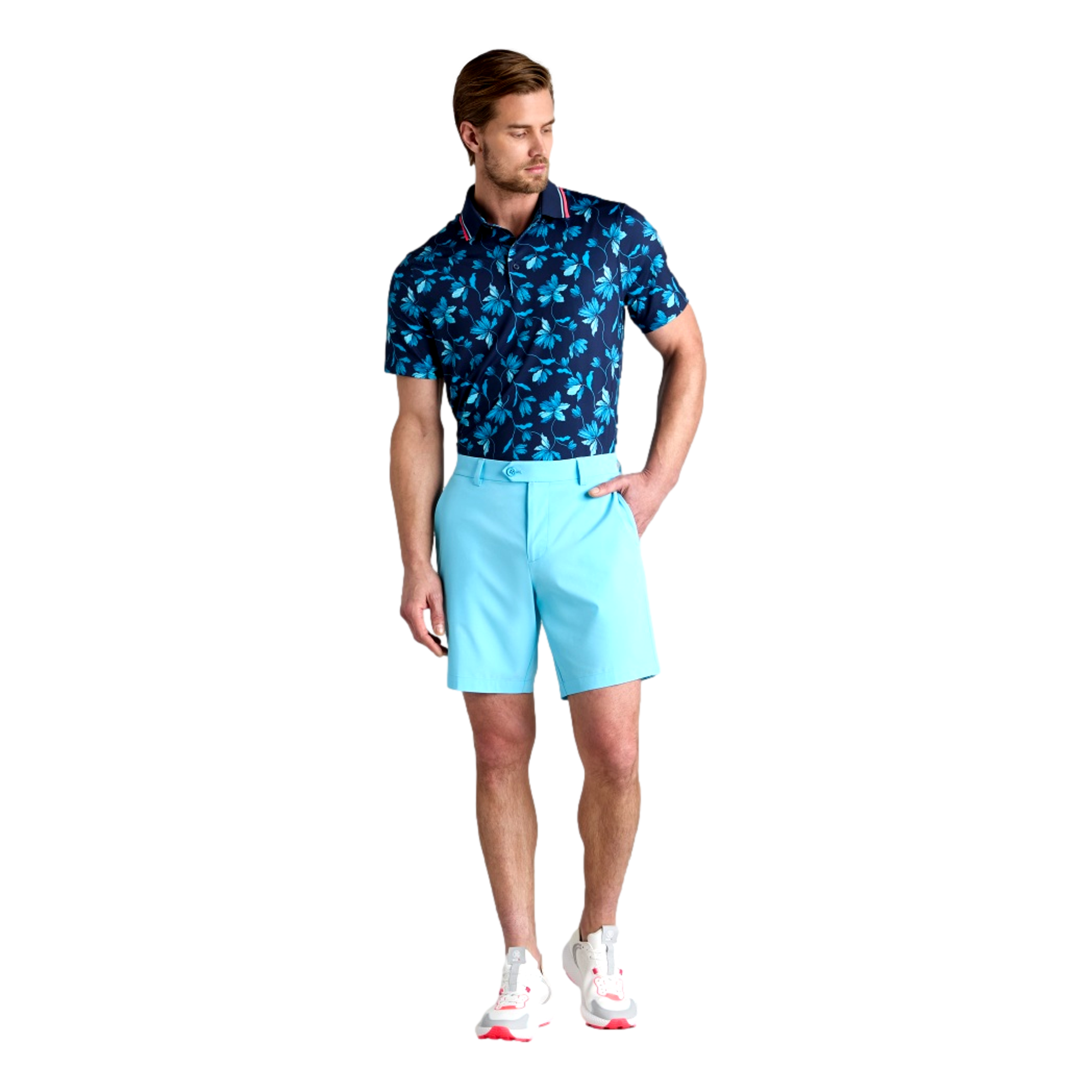 Iris Tech Stretch Men's Short Sleeve Golf Polo Shirt