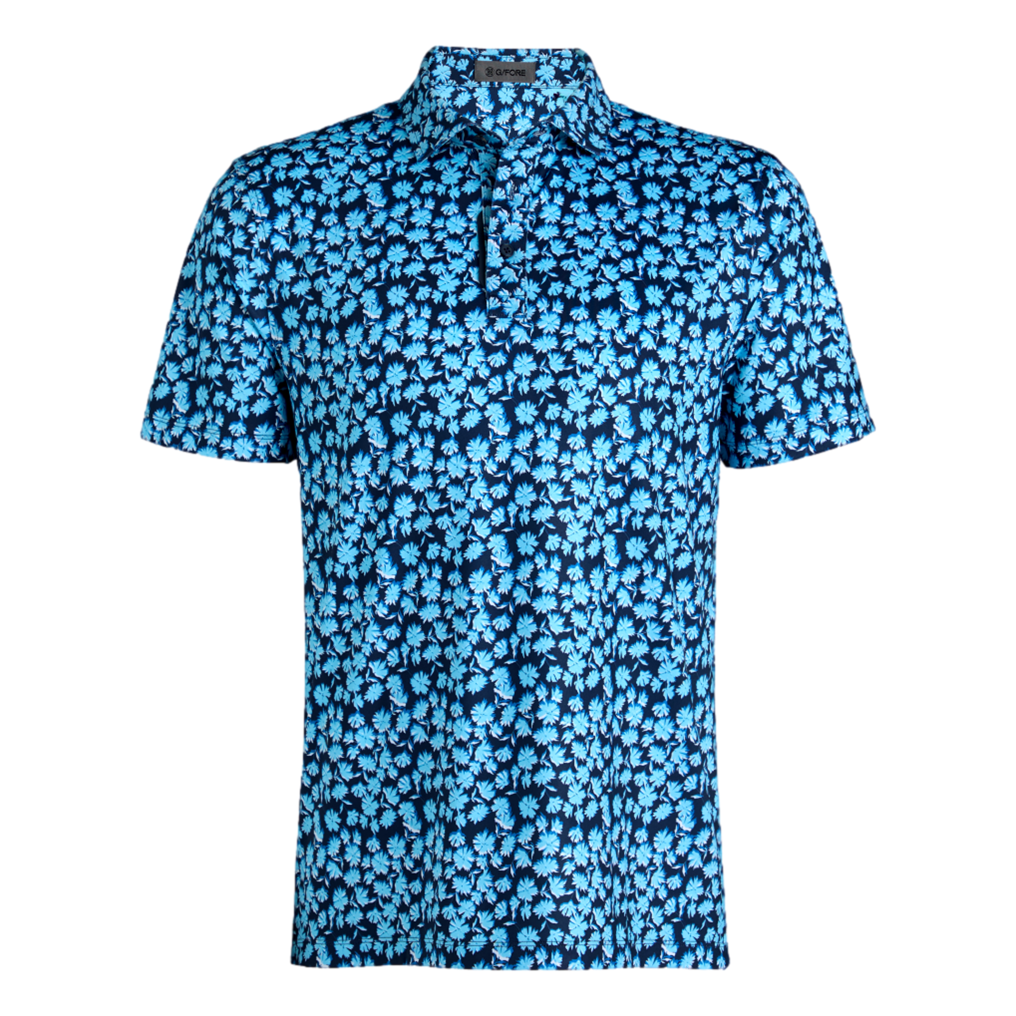 Optic Floral Tech Jersey Mens Short Sleeve Golf Polo Shirt