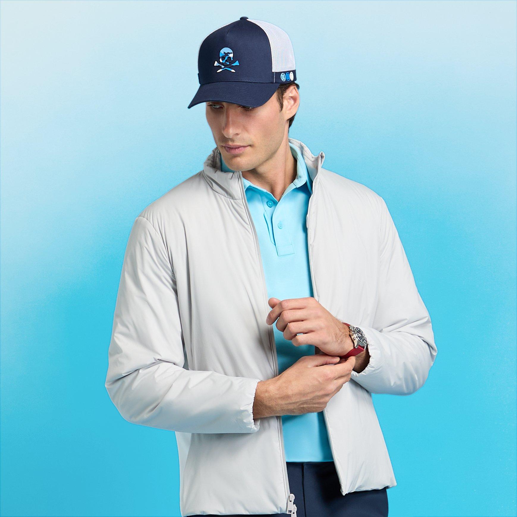 Melange Ice Nylon Mens Short Sleeve Golf Polo Shirt