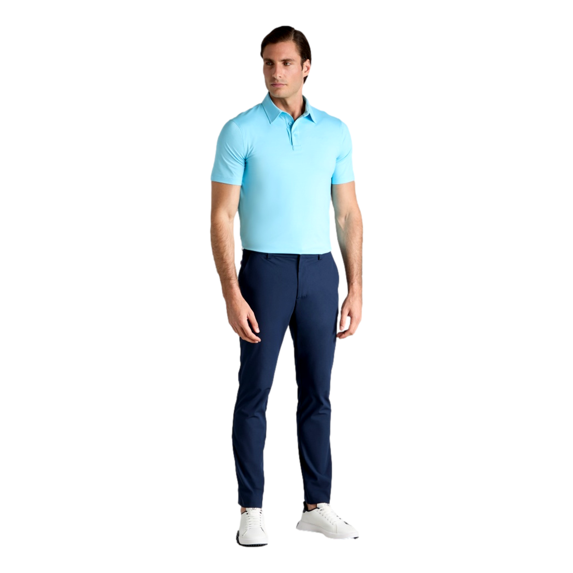 Melange Ice Nylon Men's Short Sleeve Golf Polo Shirt