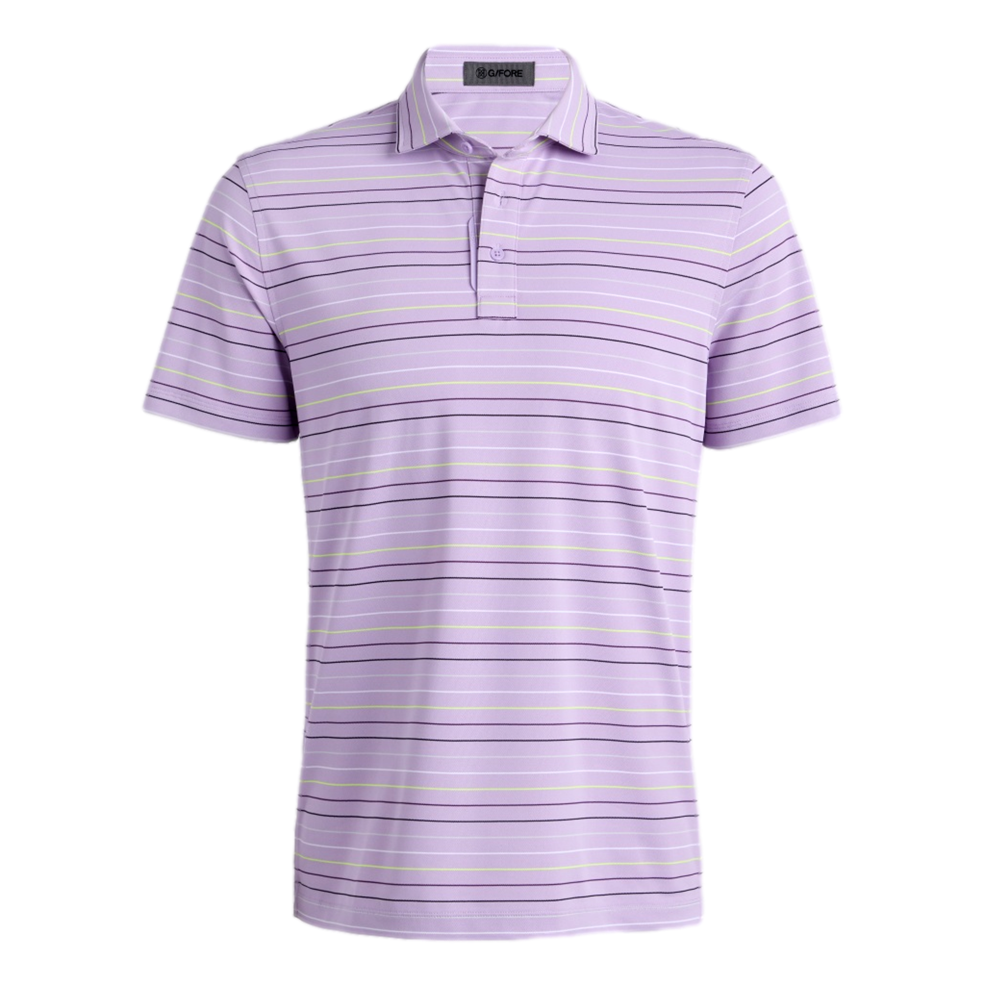 Multi Stripe Tech Pique Men's Short Sleeve Golf Polo Shirt