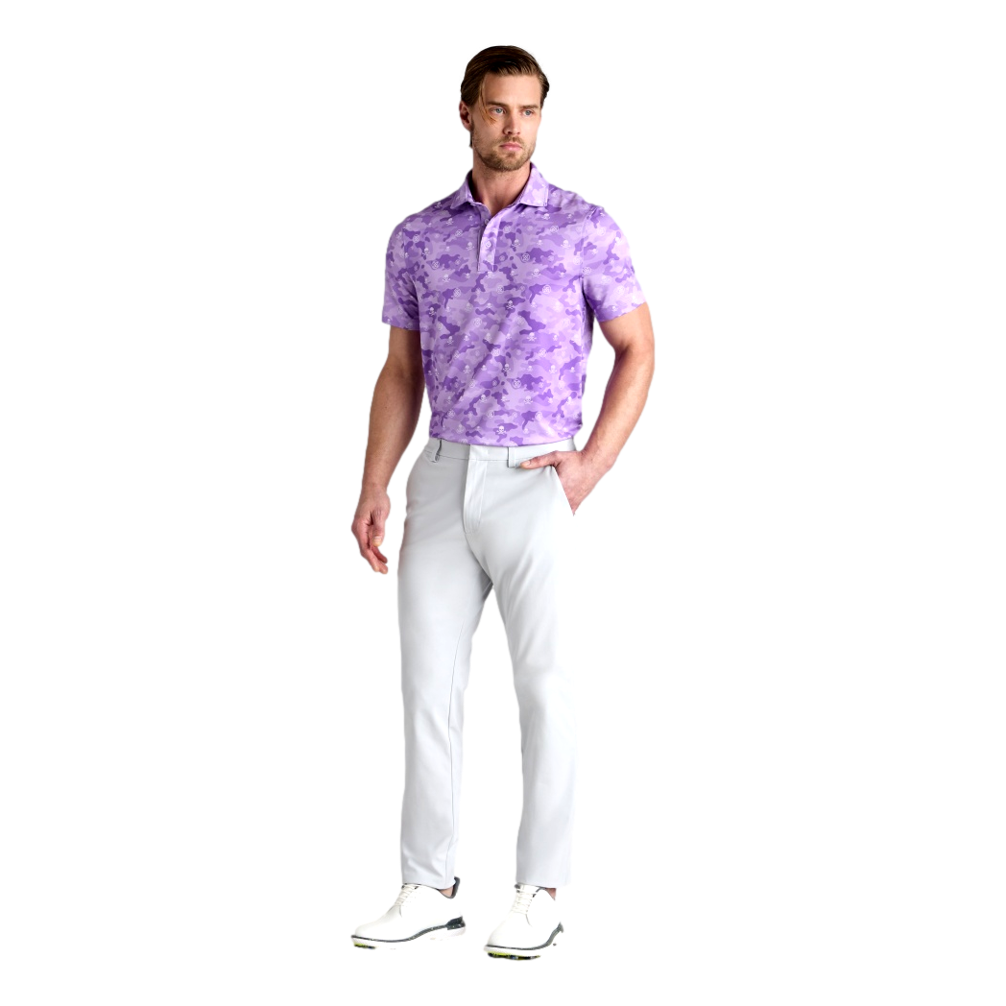 Icon Camo Tech Jersey Men's Short Sleeve Golf Polo Shirt