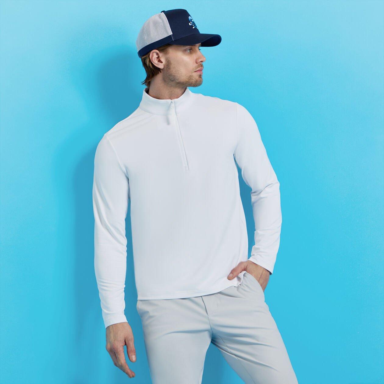 Brushed Back Tech Terry Men's Golf Qurter Zip