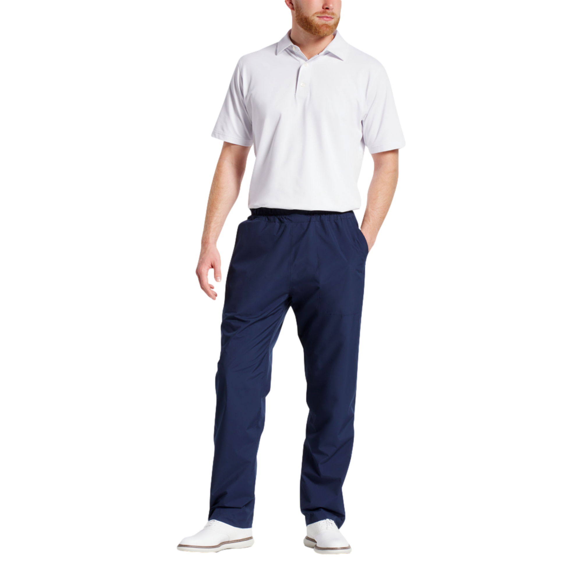 FootJoy Men's Hydrolite X Rain Regular Golf Pants, Medium, Navy Blue