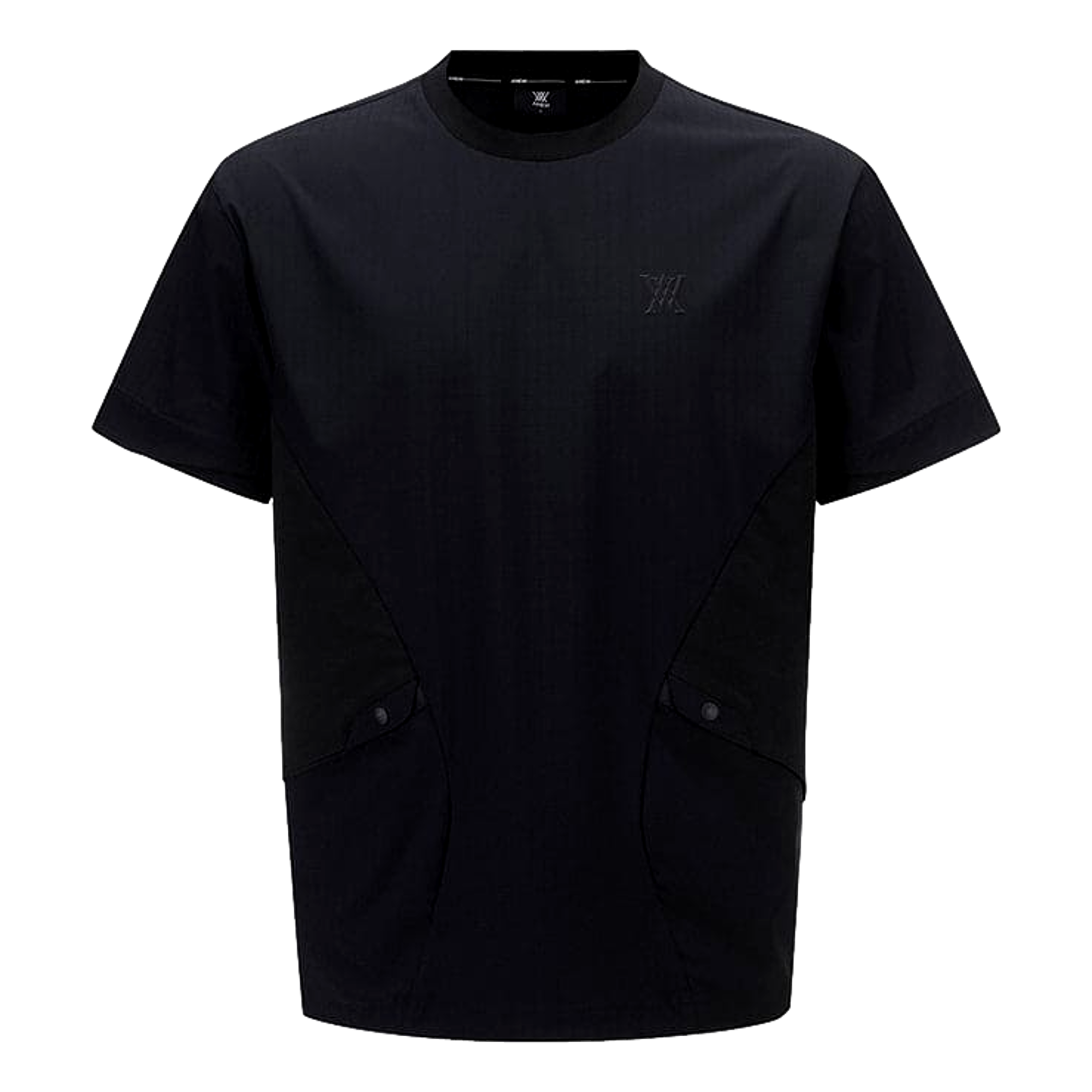 Men Woven Mix Crew Neck