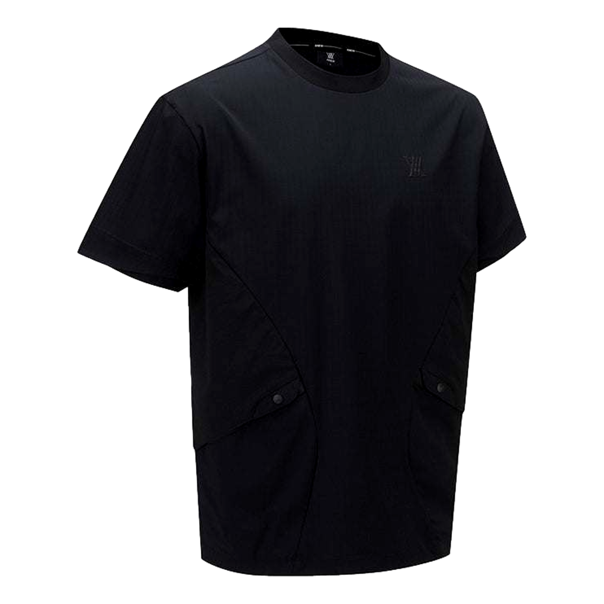 Men Woven Mix Crew Neck