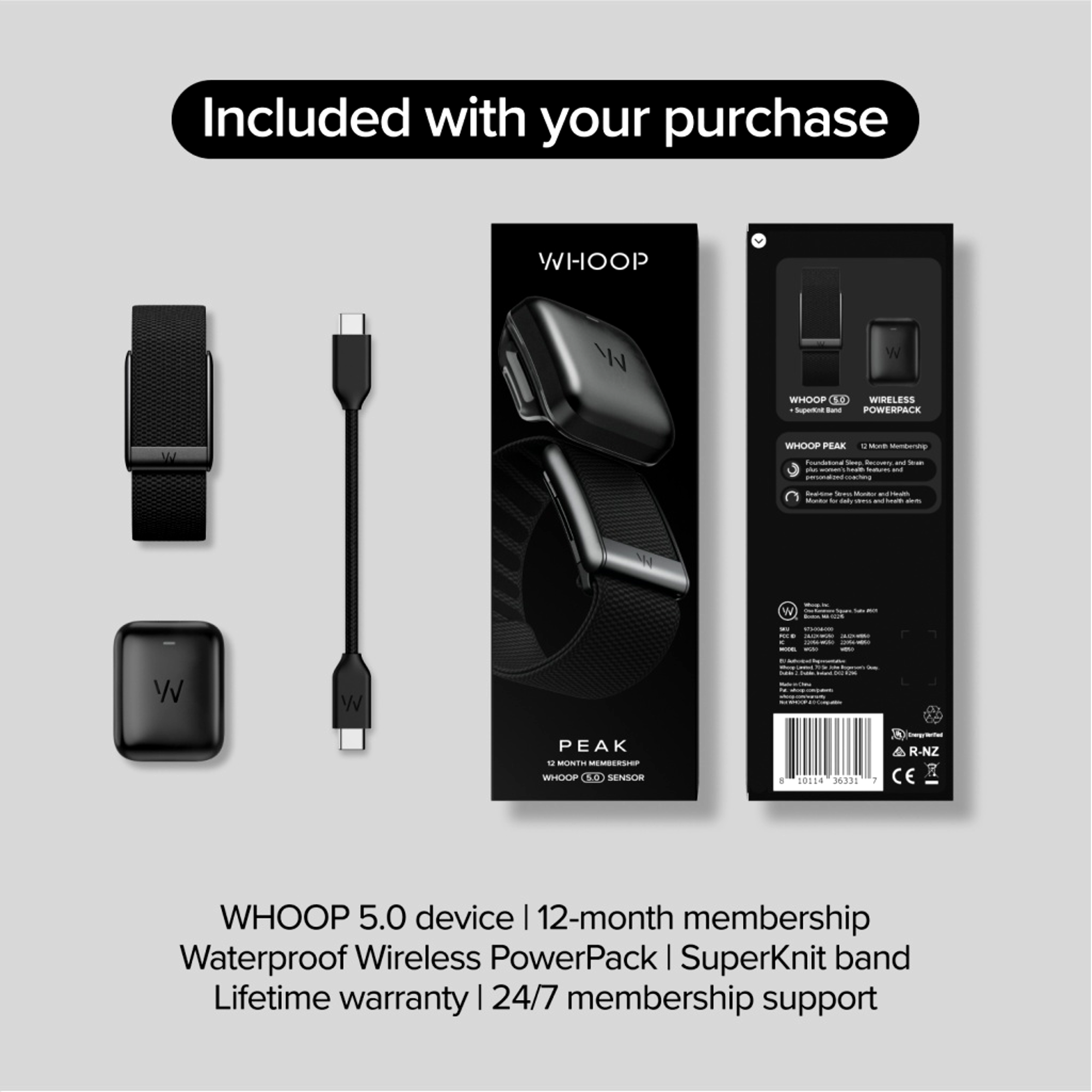 Peak – 12-Month Membership – 5.0 Health and Fitness Wearable