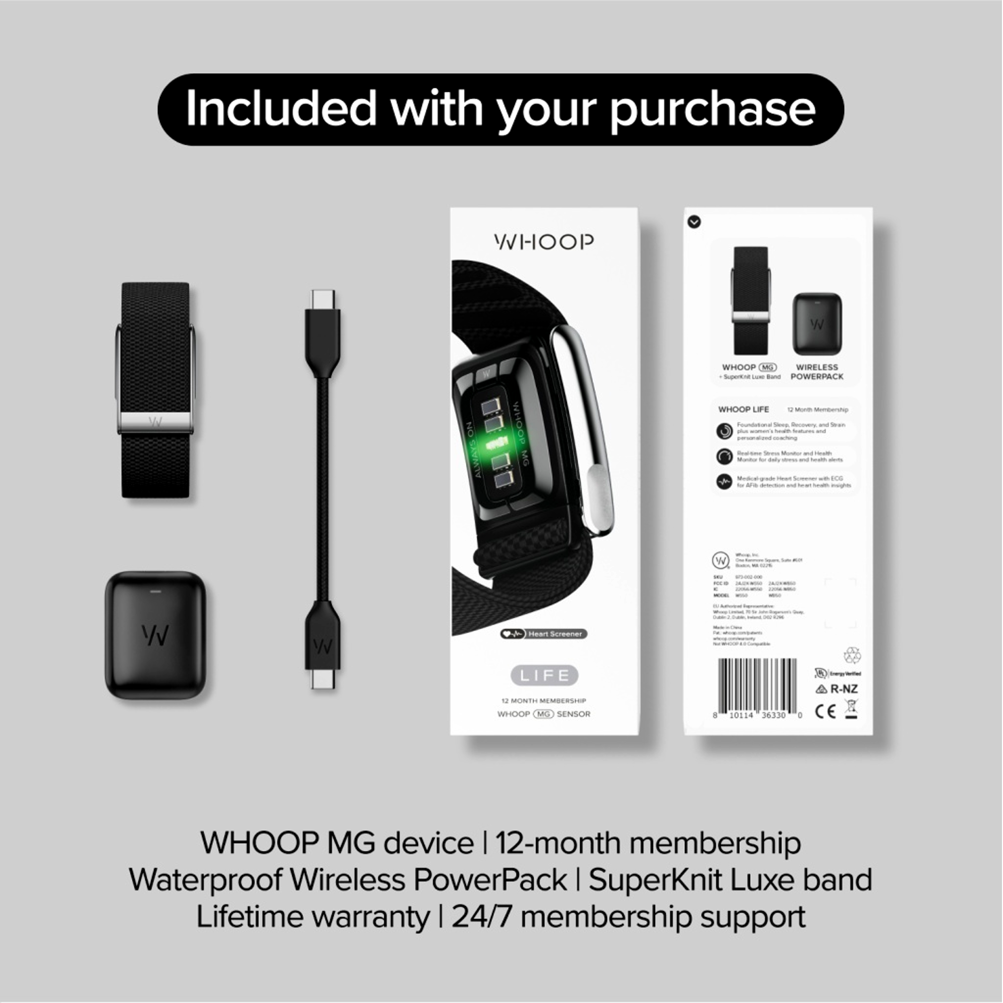 Life – 12-Month Membership – MG Health & Fitness Wearable