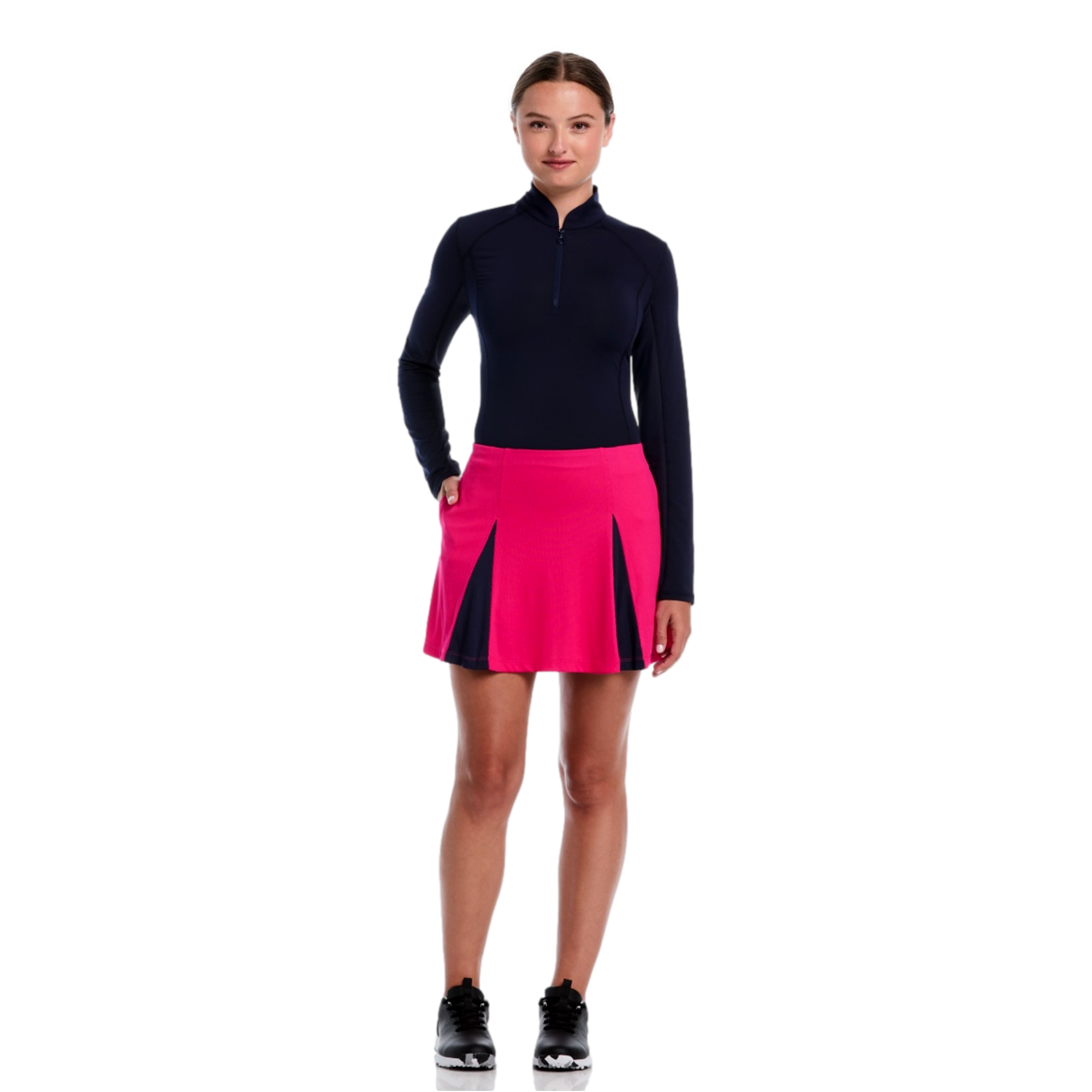 Pleated Colorblock Women's Golf Skort