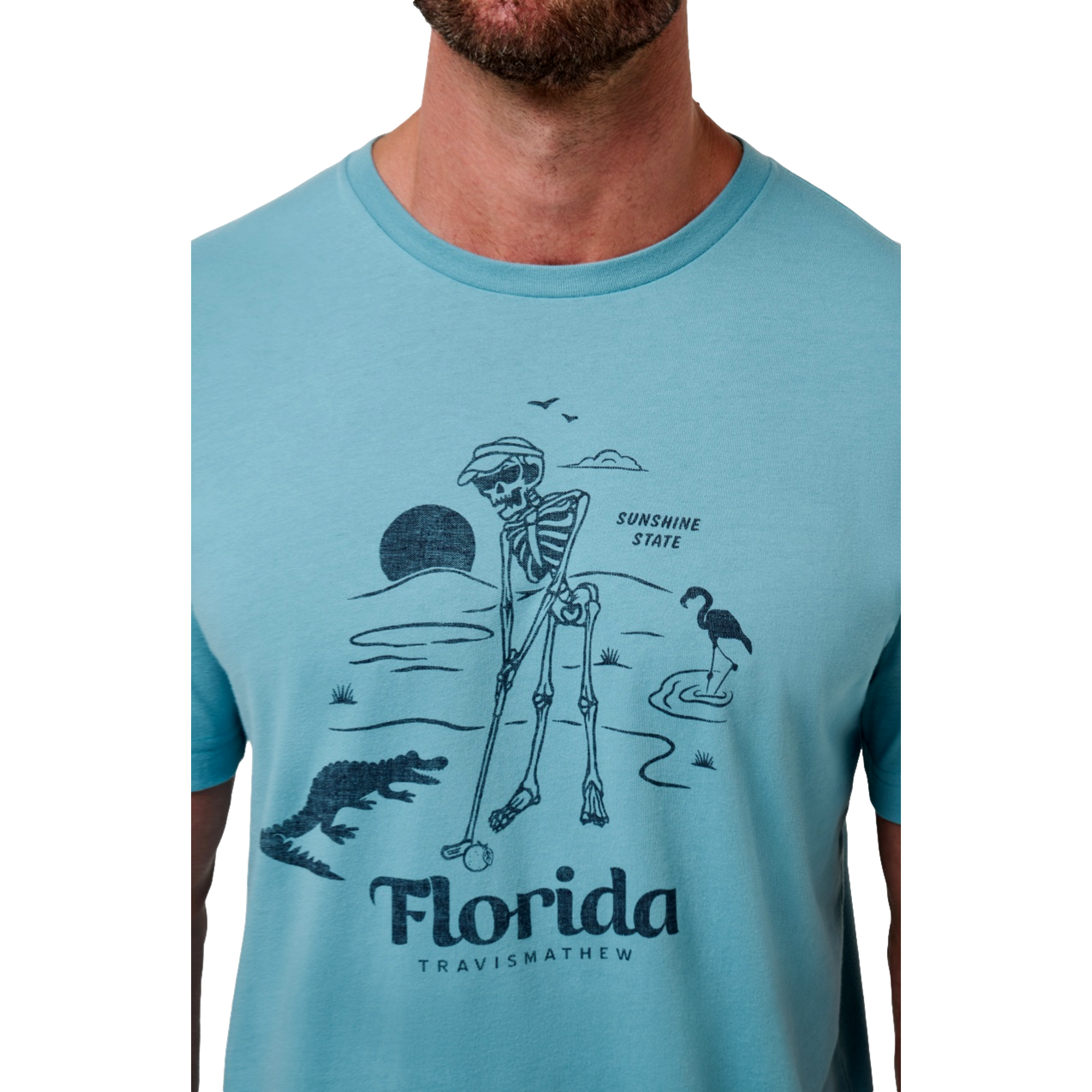 Sunshine Shore Men's Short Sleeve Golf T-Shirt