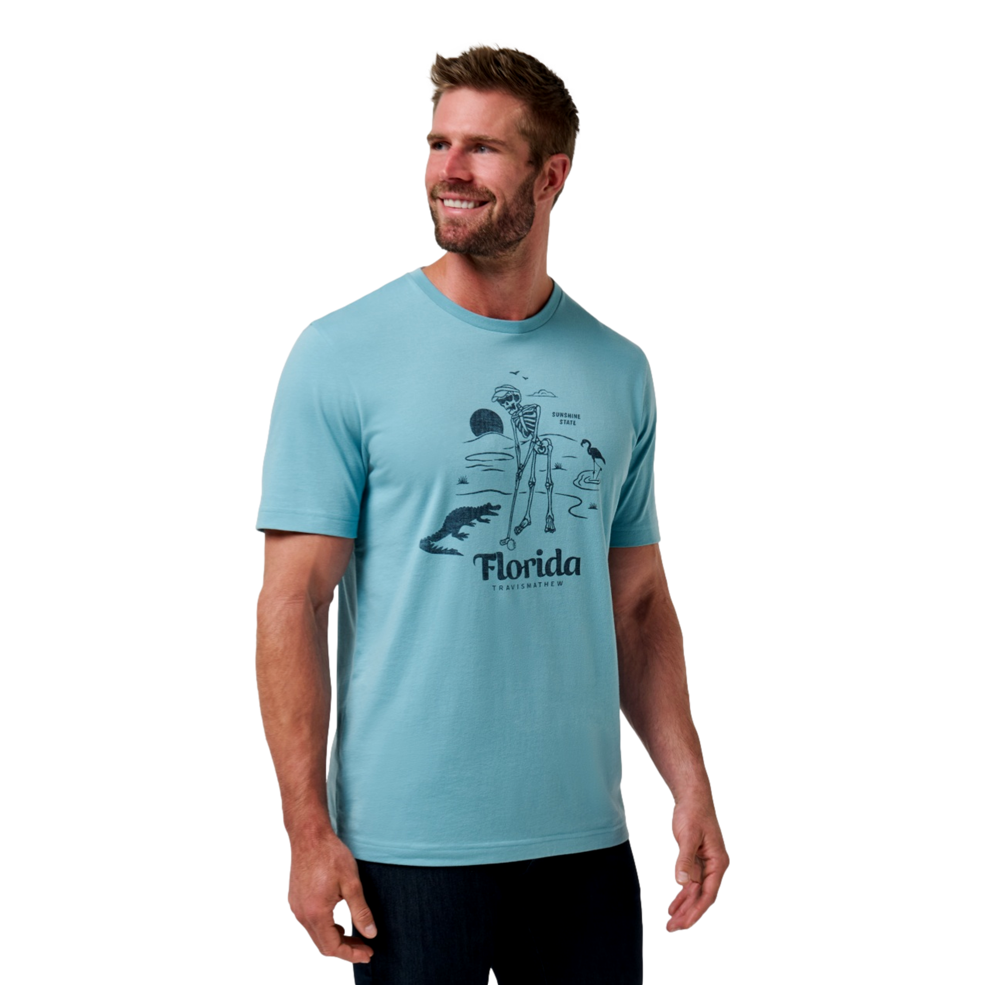 Sunshine Shore Men's Short Sleeve Golf T-Shirt