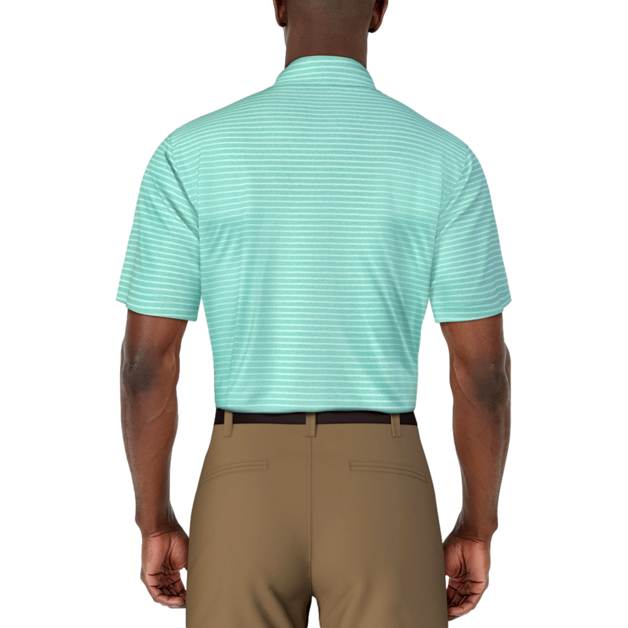 Heather Feeder Stripe Men's Short Sleeve Golf Polo