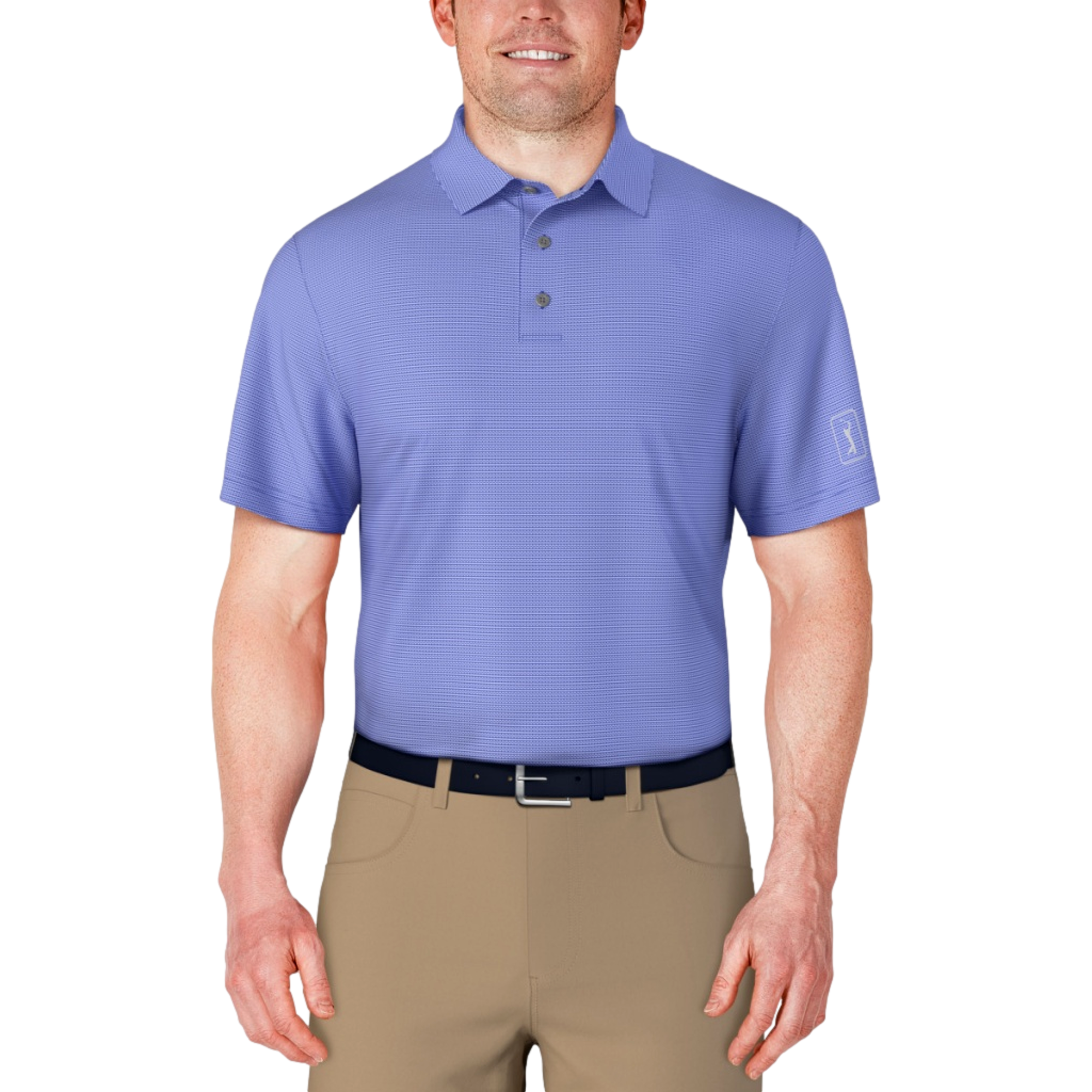 Short Sleeve Horizontal Print Men's Golf Polo Shirt