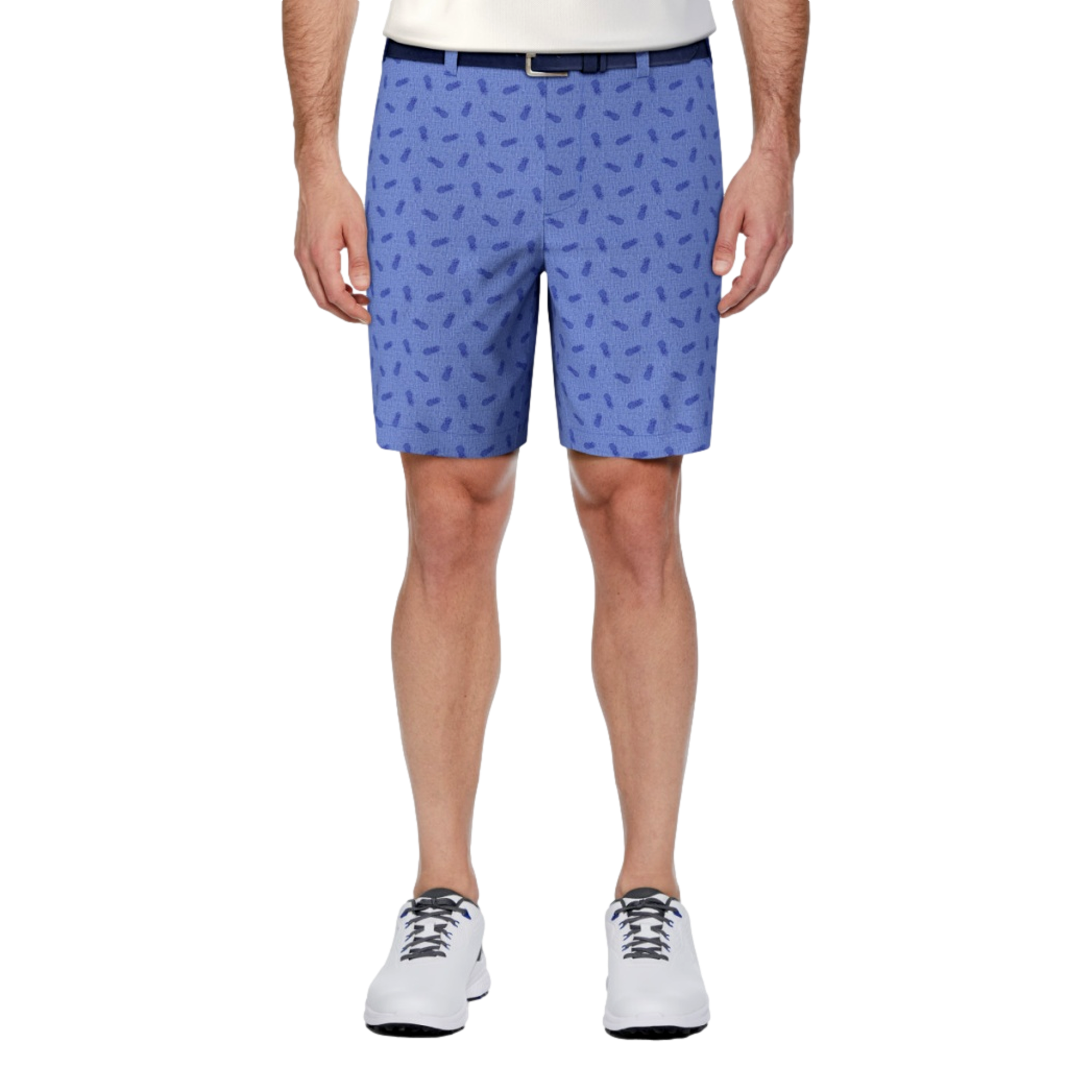 Flat Front Pineapple Print Men's 8" Golf Short
