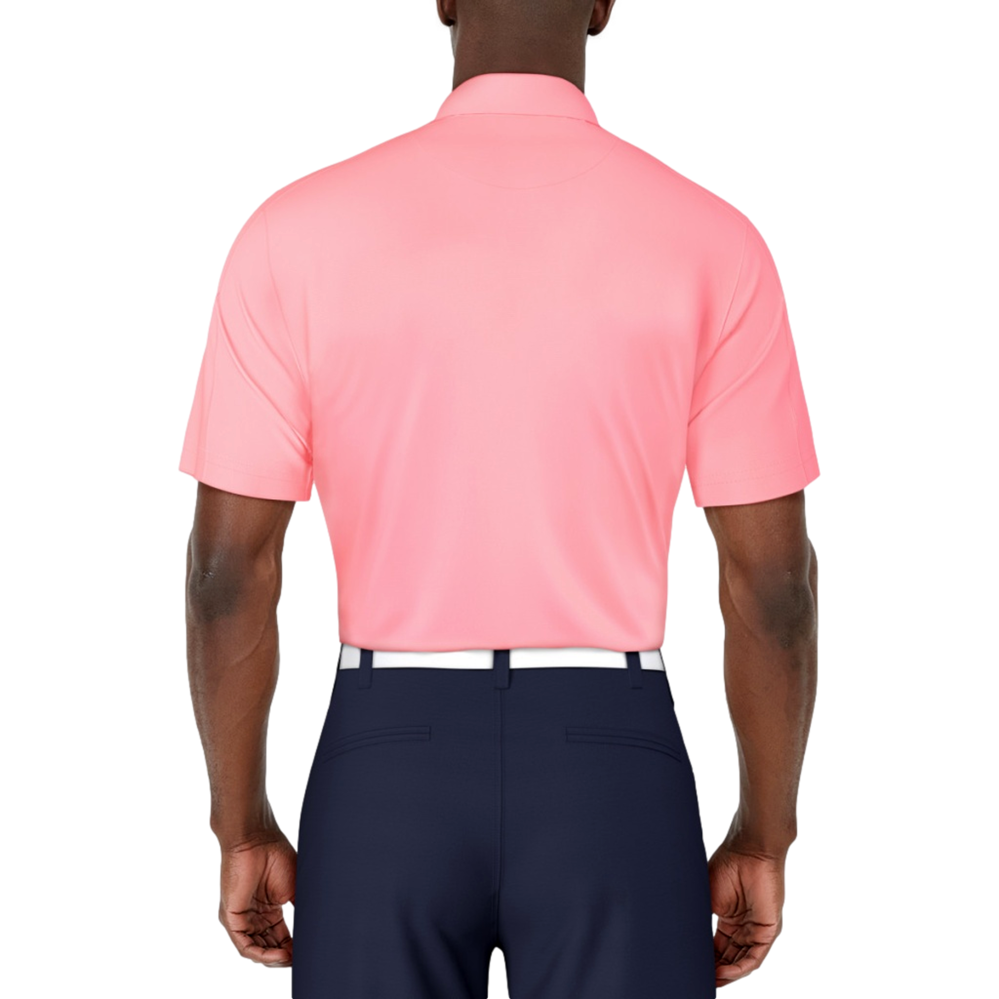 Nylon Cooling Texture Men's Short Sleeve Golf Polo Shirt