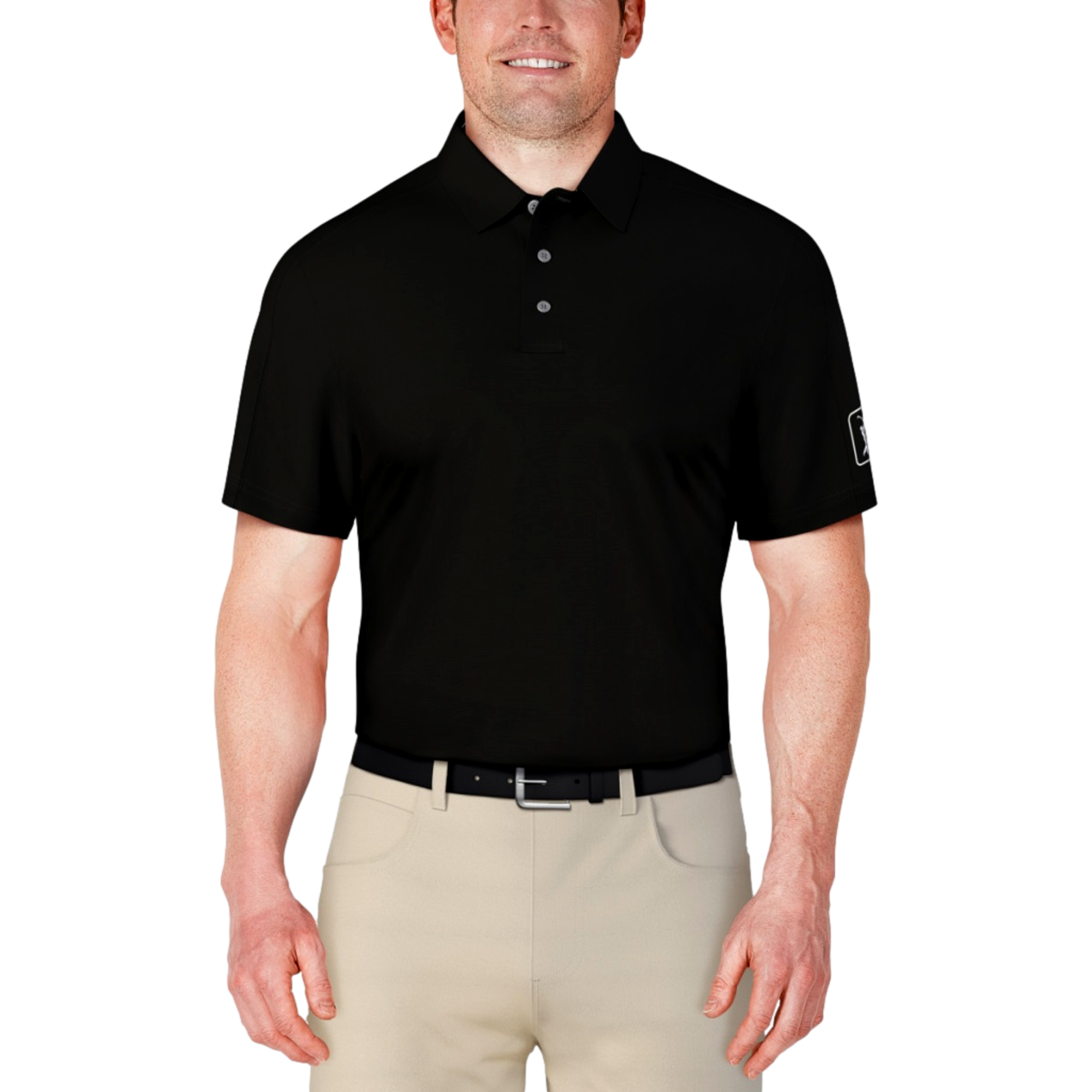 Nylon Cooling Texture Men's Golf Polo Shirt