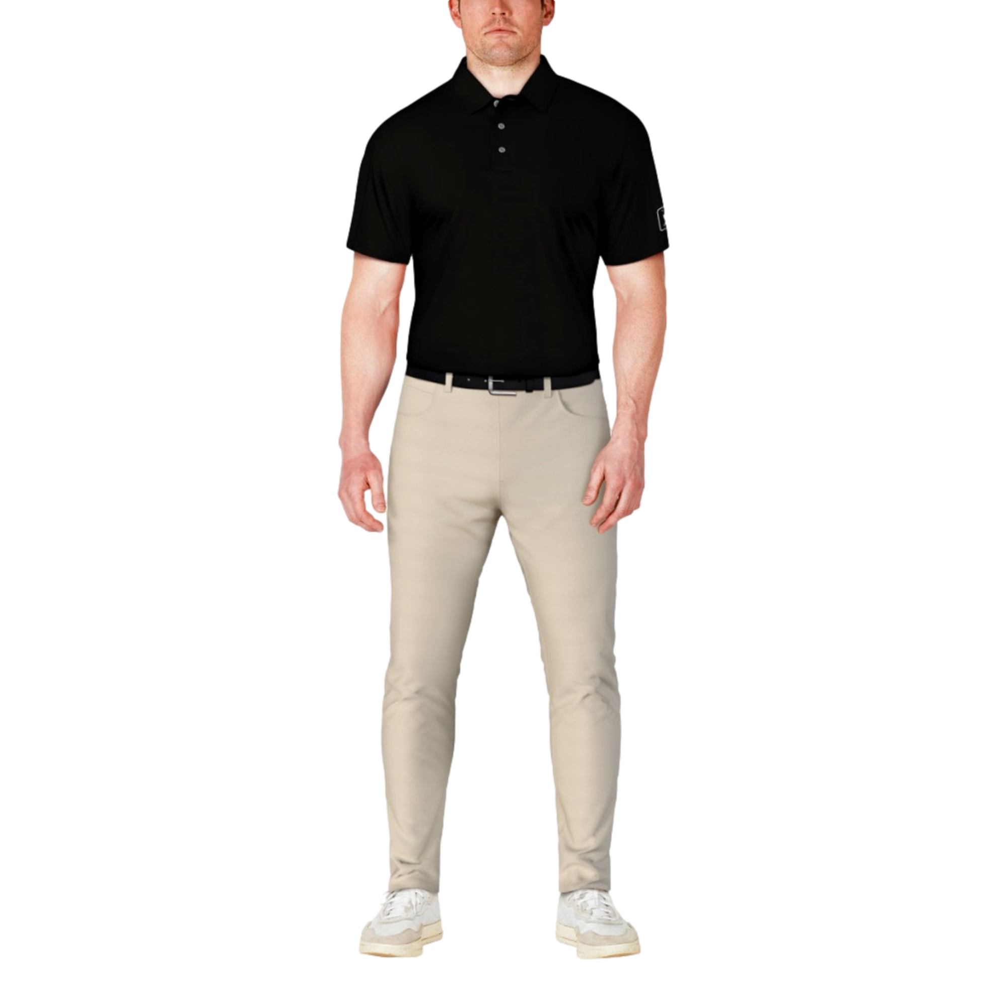 Nylon Cooling Texture Men's Short Sleeve Golf Polo Shirt