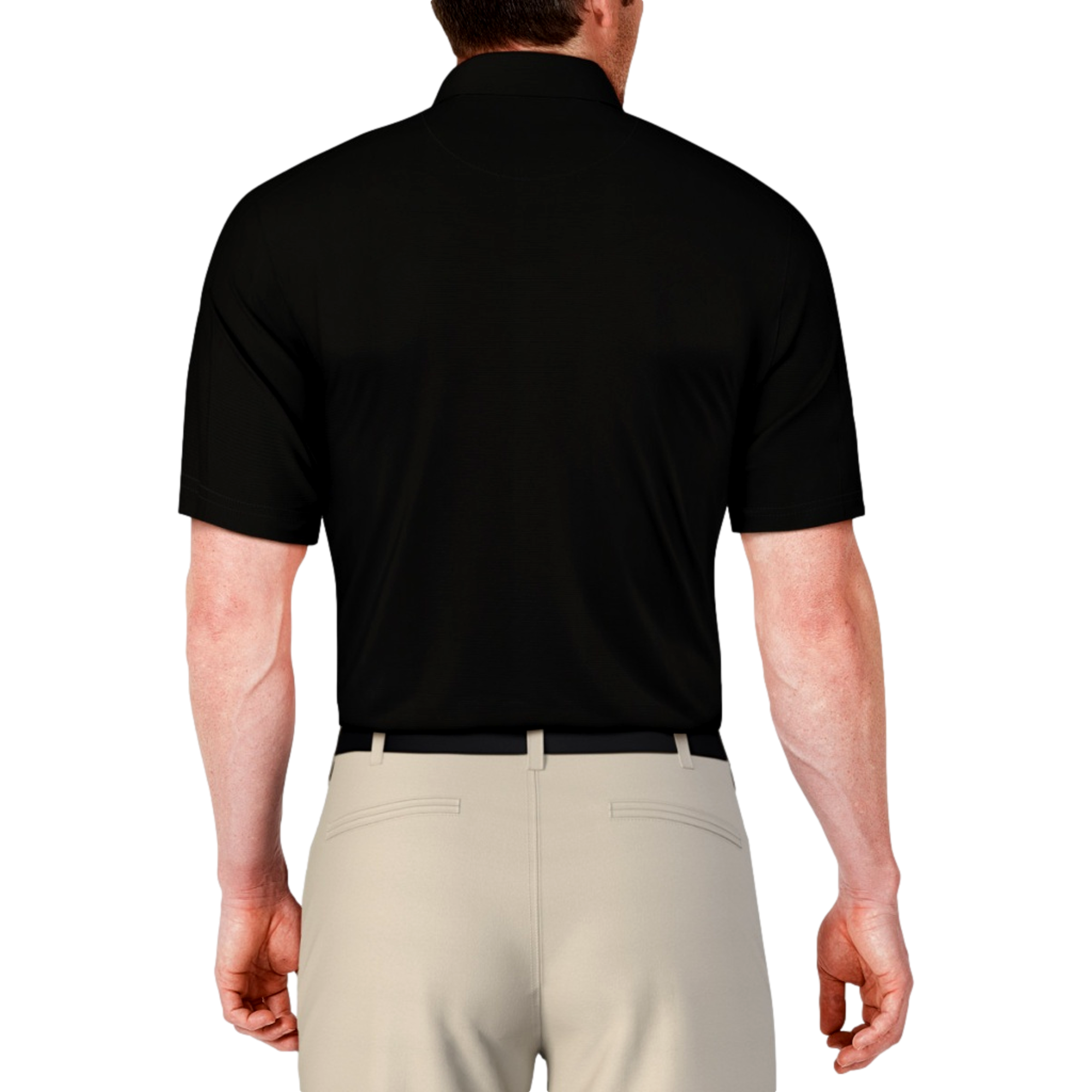 Nylon Cooling Texture Men's Short Sleeve Golf Polo Shirt