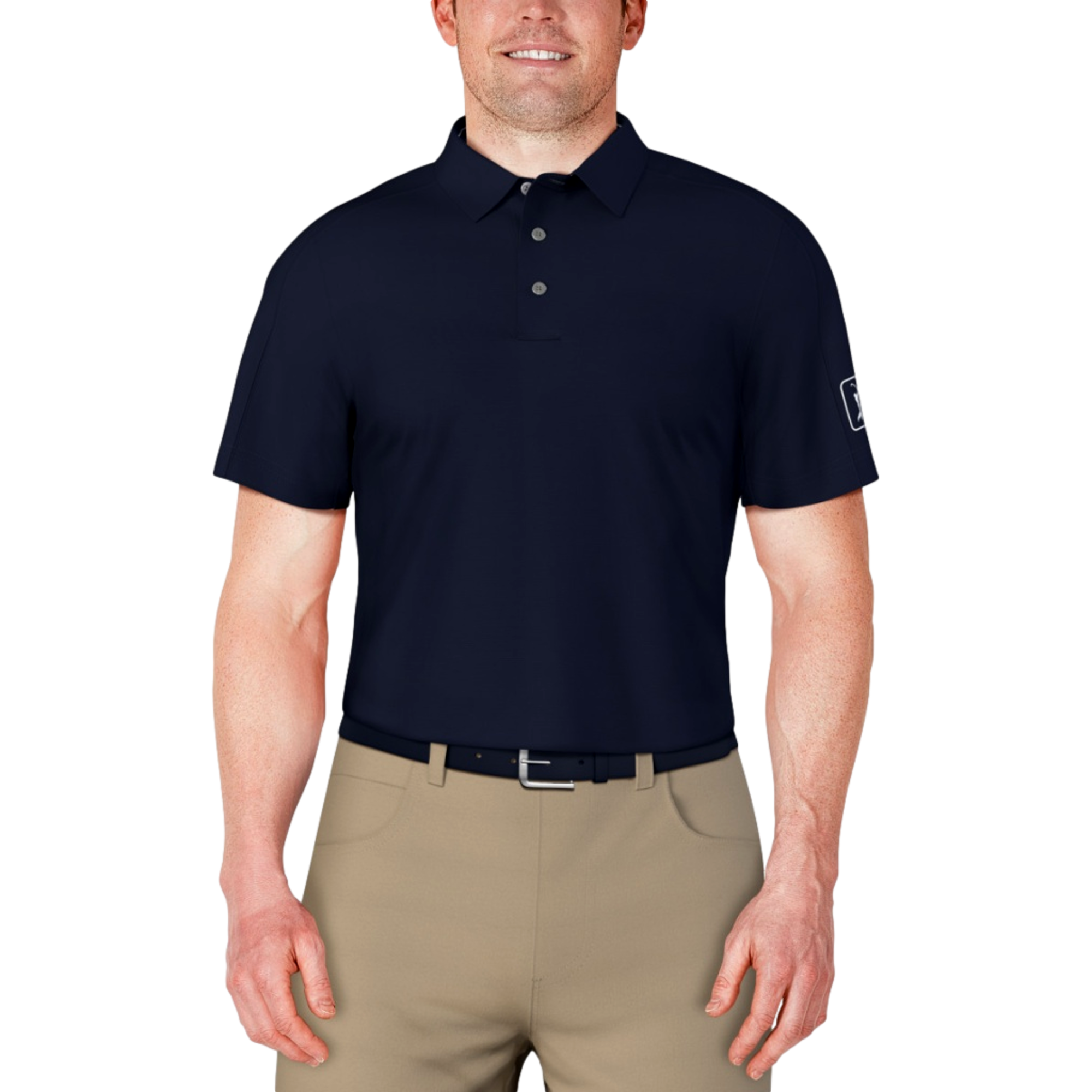 Nylon Cooling Texture Men's Golf Polo Shirt